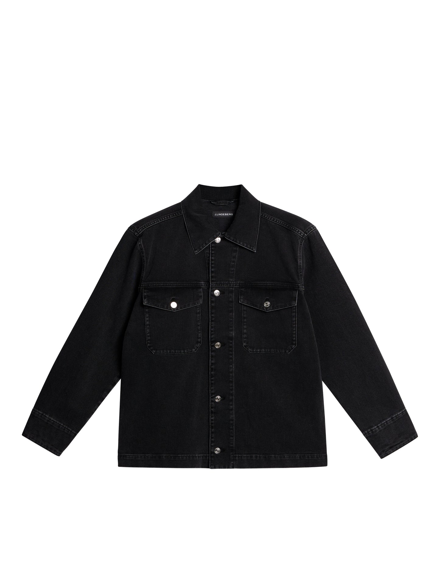 Hunt Washed Denim Overshirt / Black