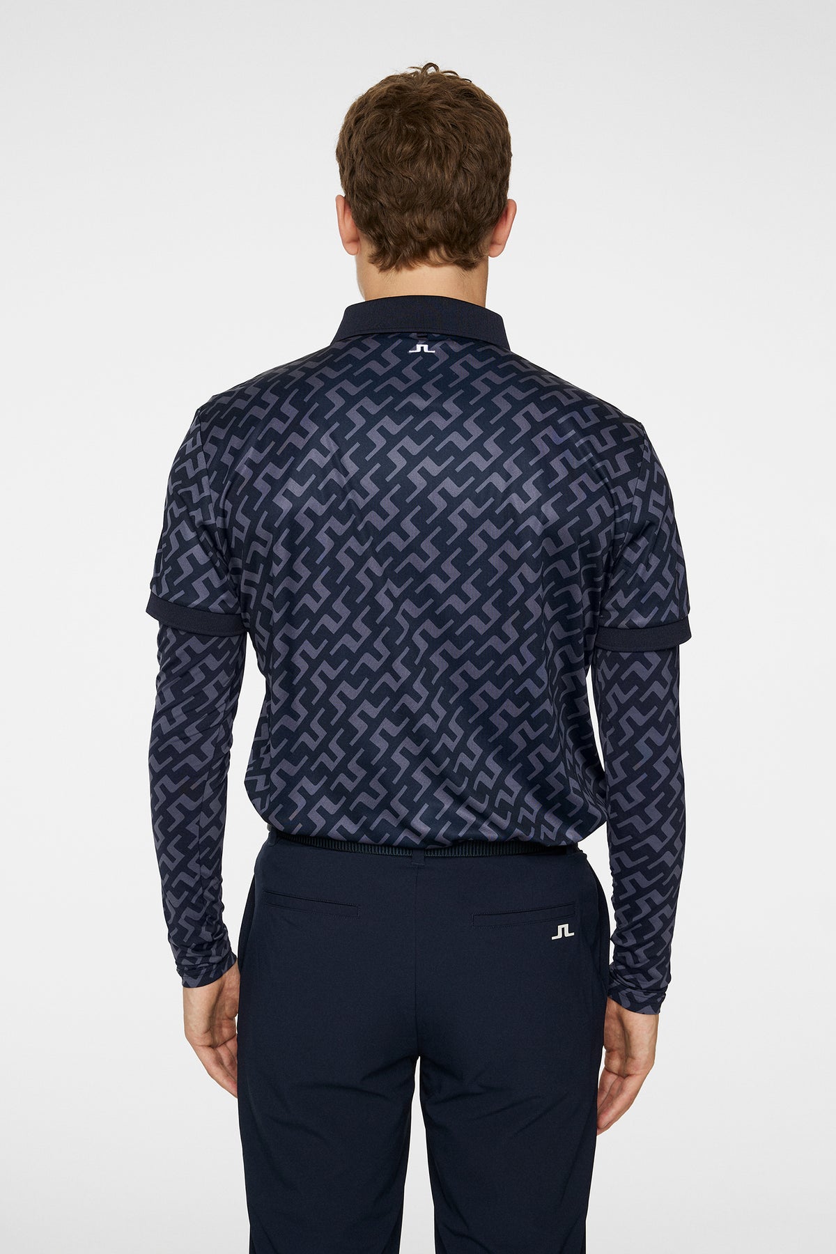 Tour Tech Reg Fit Print Polo / Bias Bridge Navy