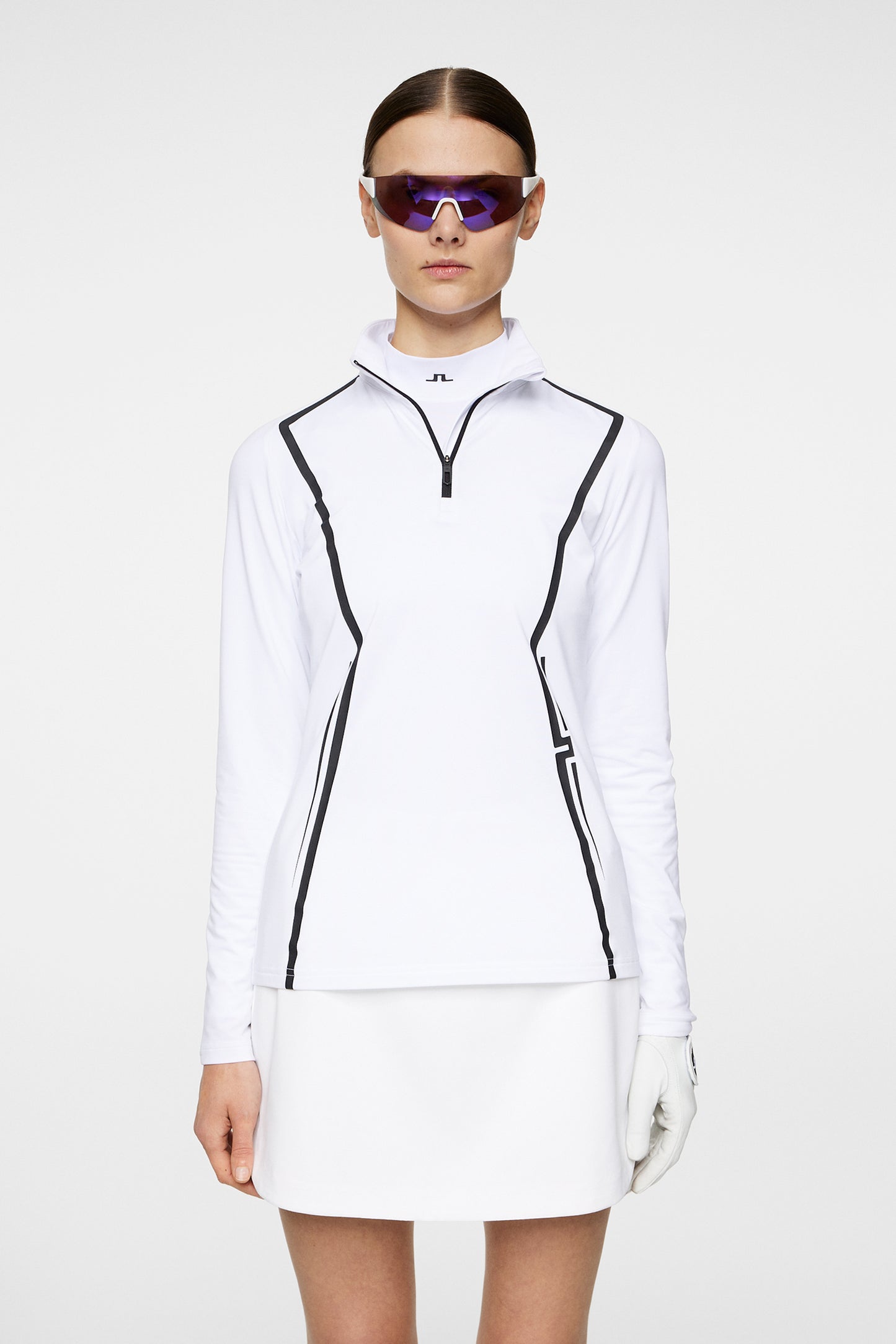 Lina Quarter Zip Mid Layer / White