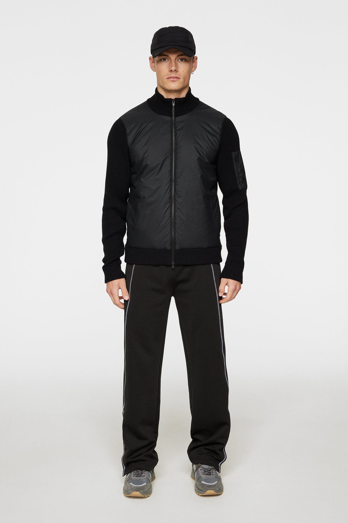 Beck Knitted Hybrid Jacket / Black