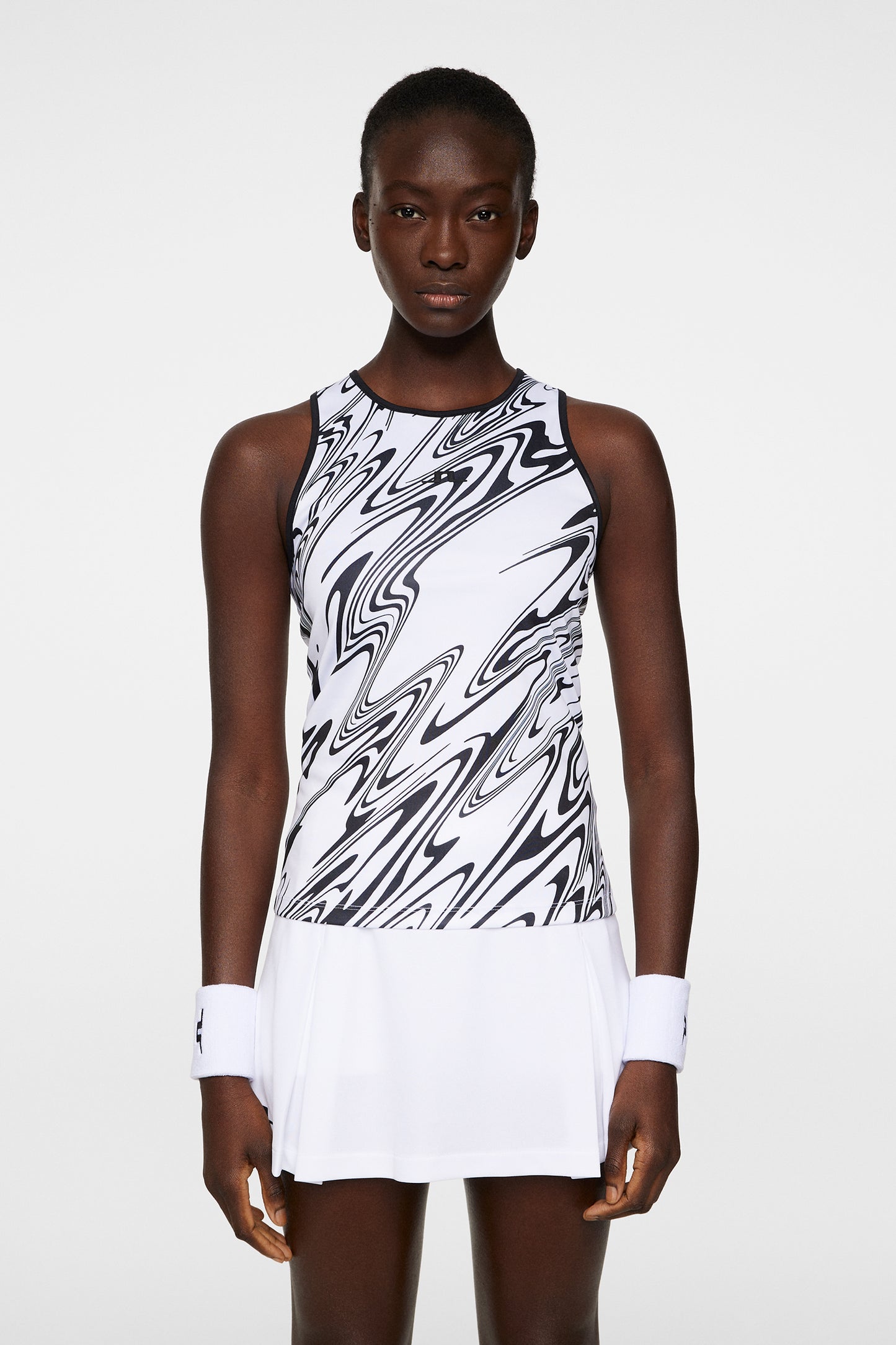 Delia Printed Tank Top / Liquify White L