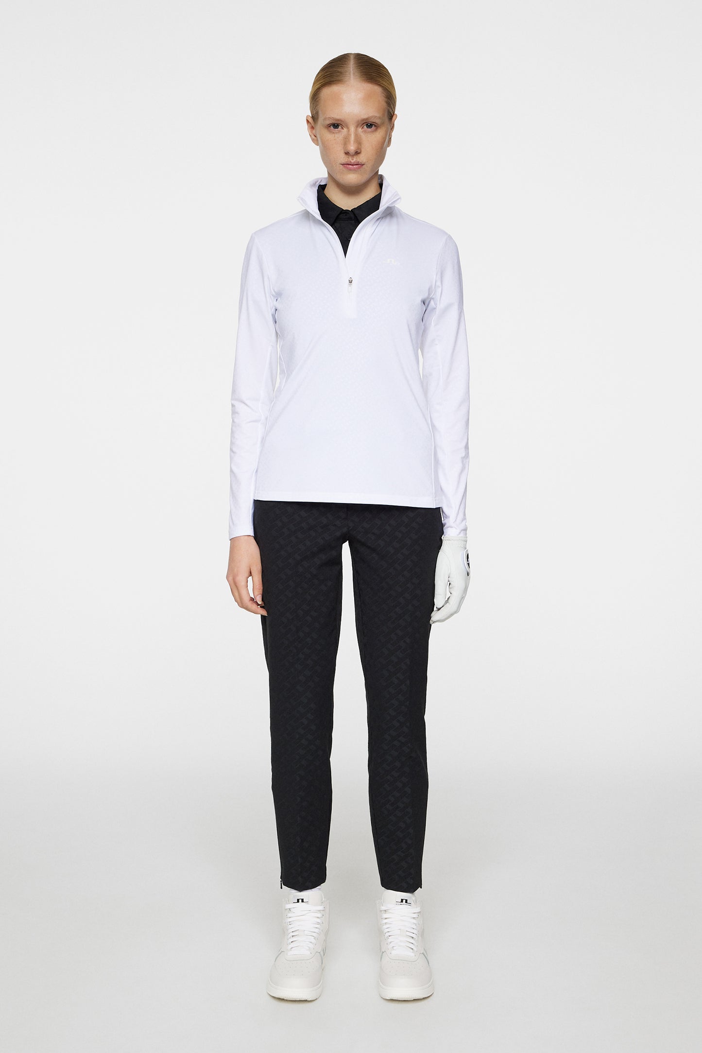 Lauryn Quarter Zip Mid Layer / White