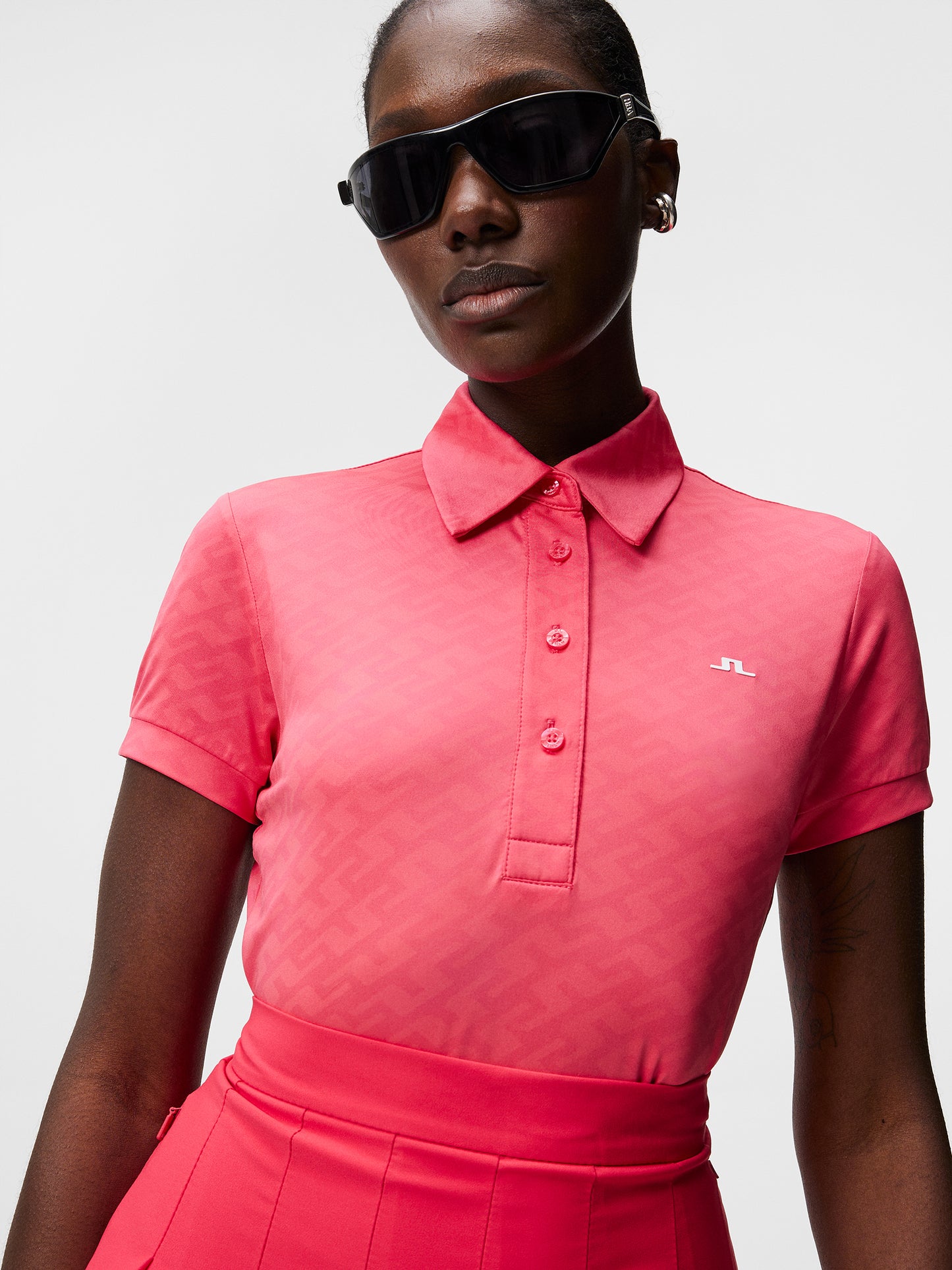 Alaya Jacquard Polo / Azalea