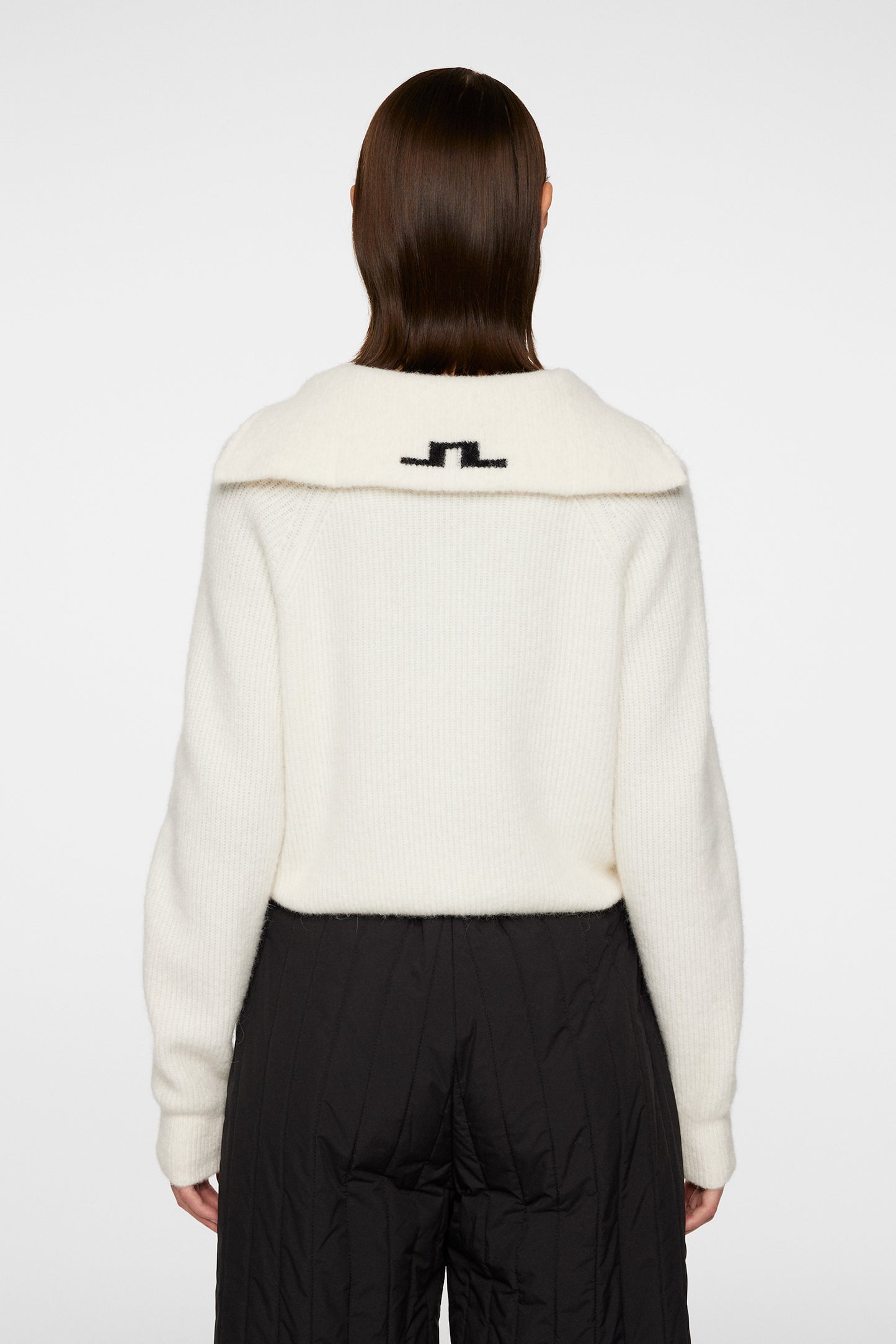 Finja Knitted Zip Sweater / Whisper White