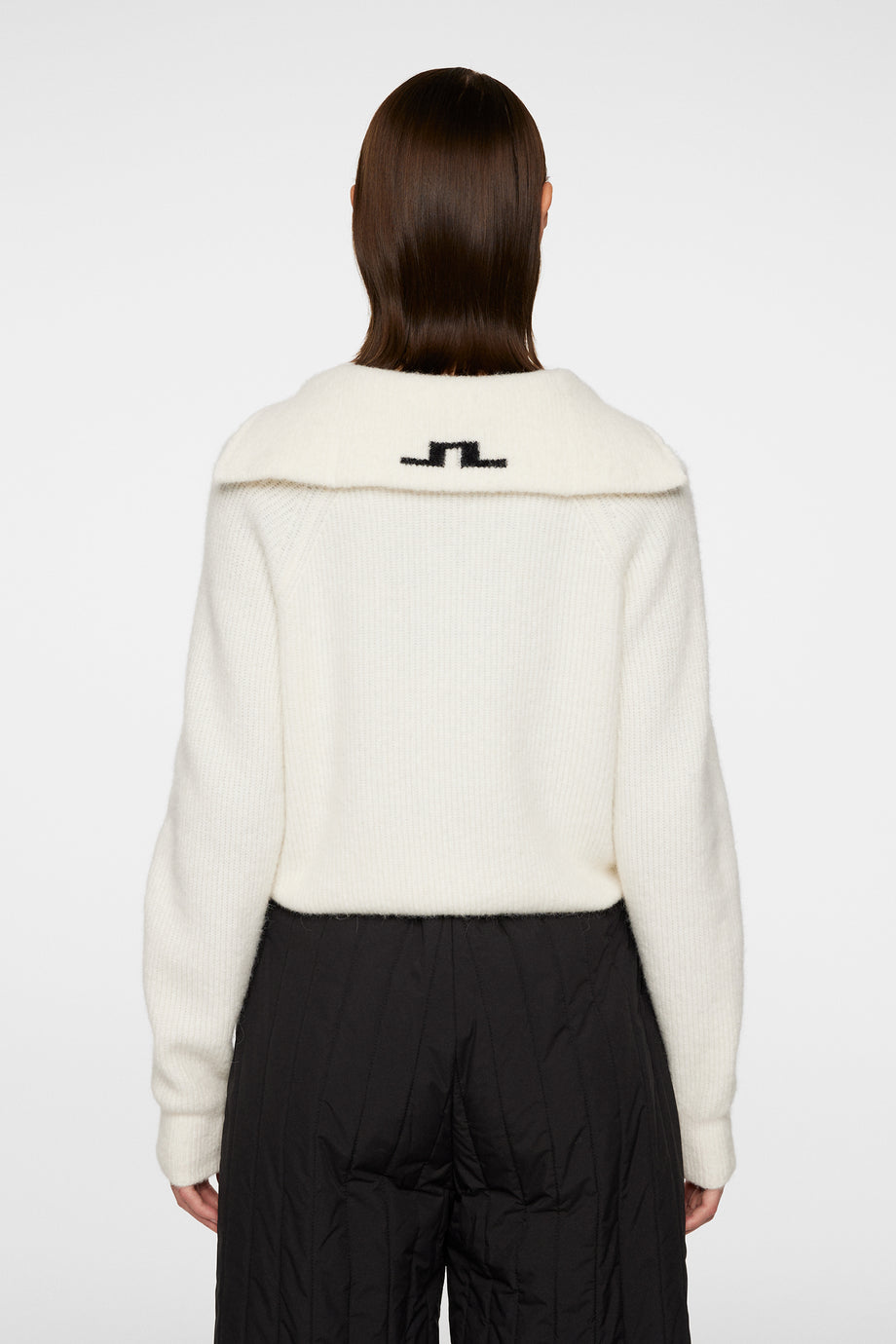 Finja Knitted Zip Sweater / Whisper White