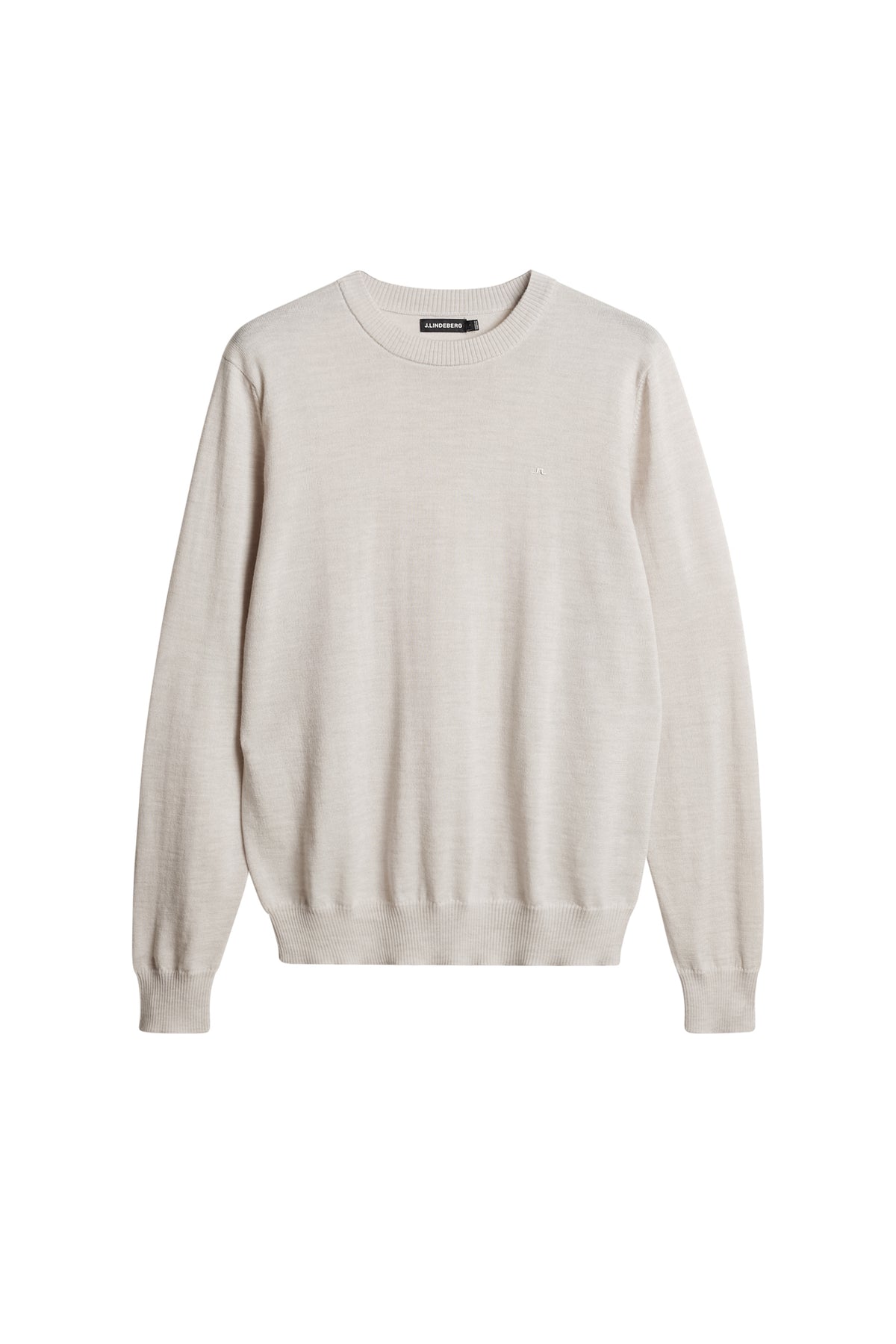 Keane Merino Crew Neck Sweater / Moonbeam Melange – J.Lindeberg