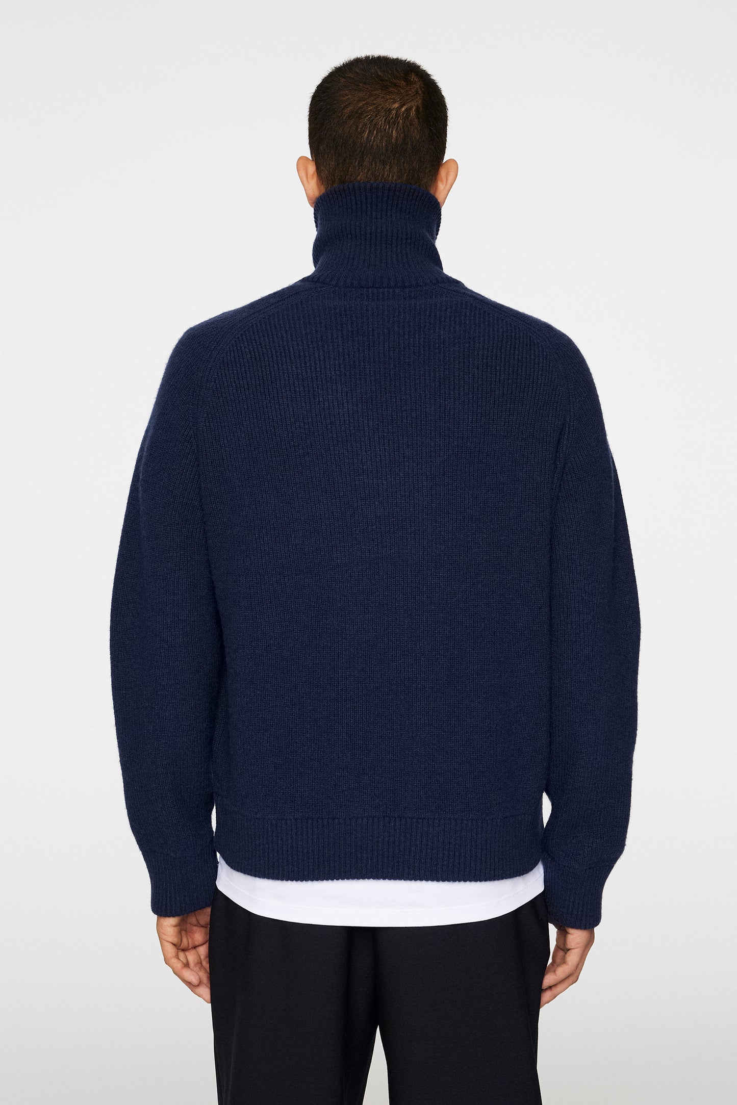 Wilmer Quarter Zip Knit / JL Navy