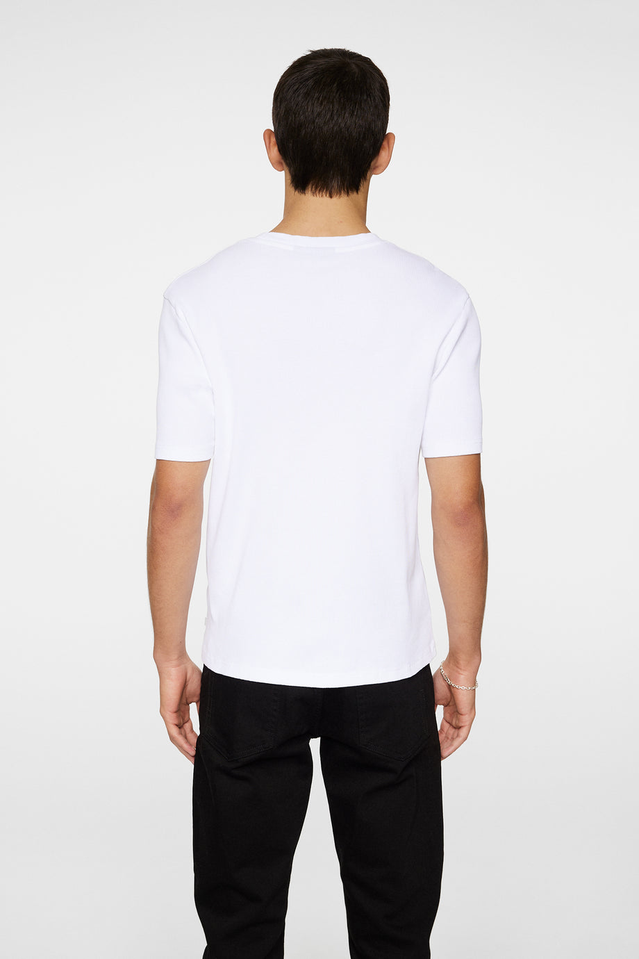 Rob Slim Rib Tee / White