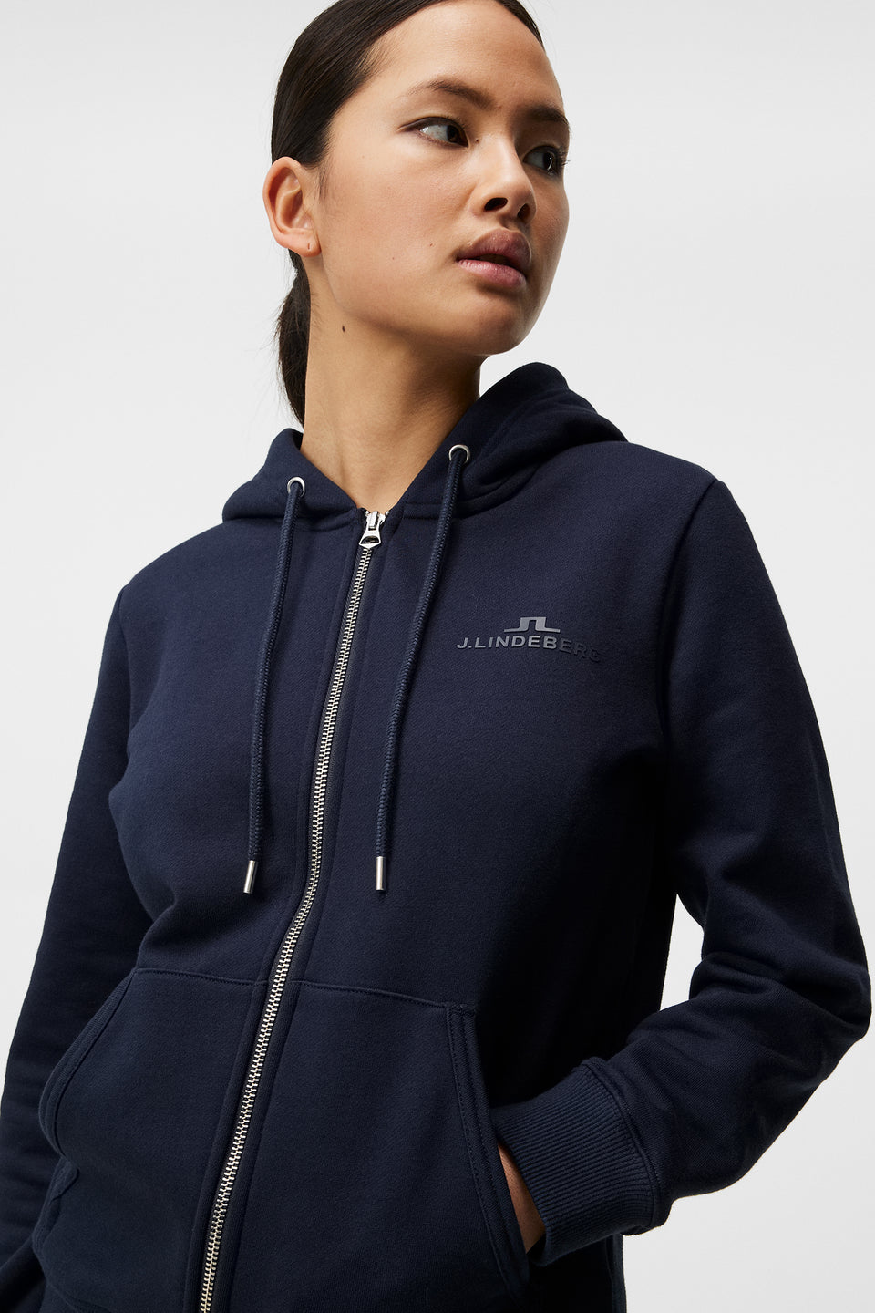 W Alpha Zip Hood / JL Navy