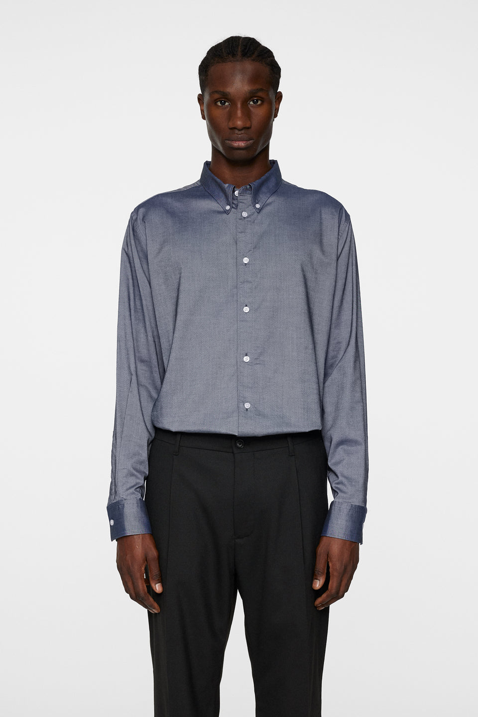 Reg Stretch Oxf Shirt / JL Navy