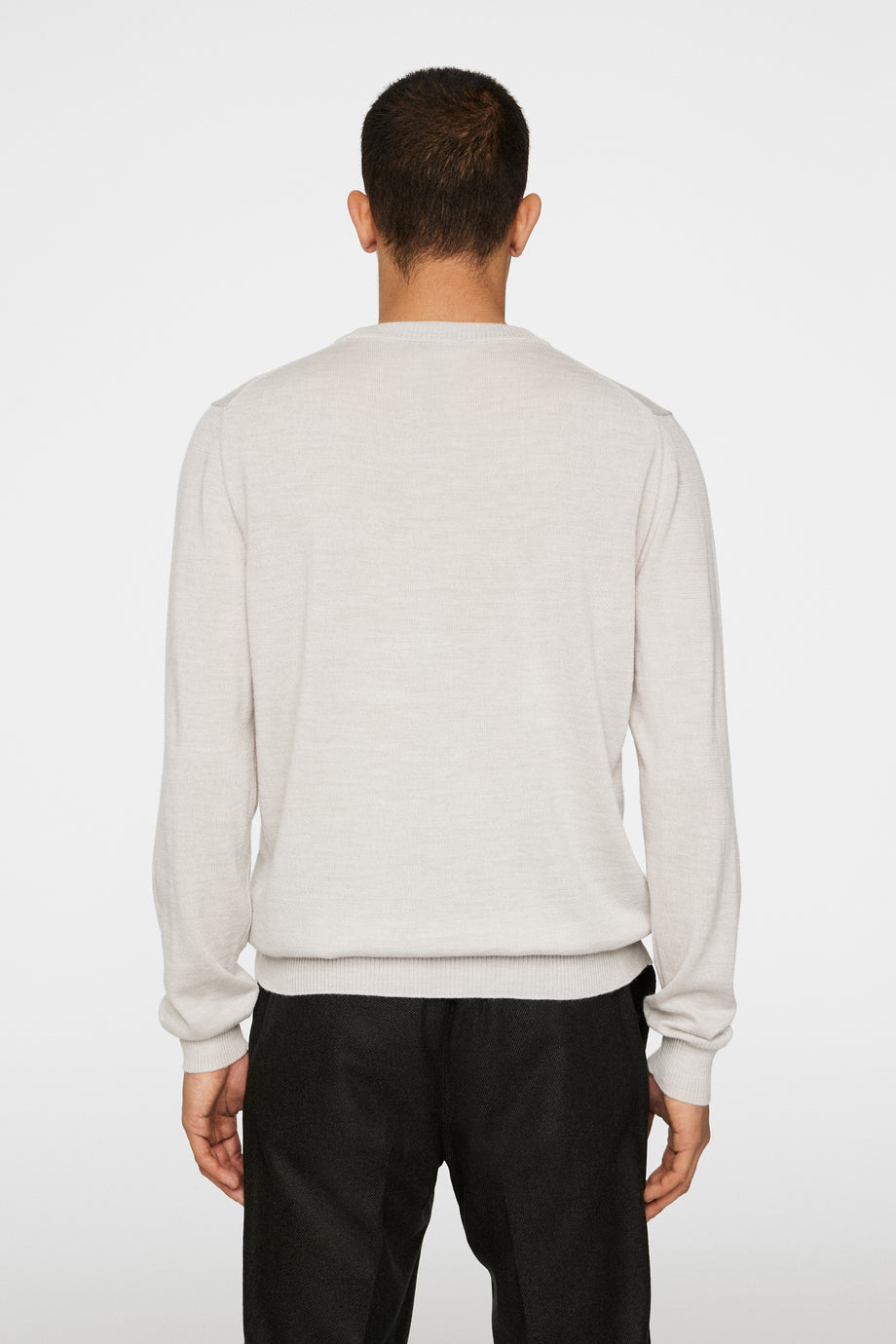 Keane Merino Crew Neck Sweater / Moonbeam Melange