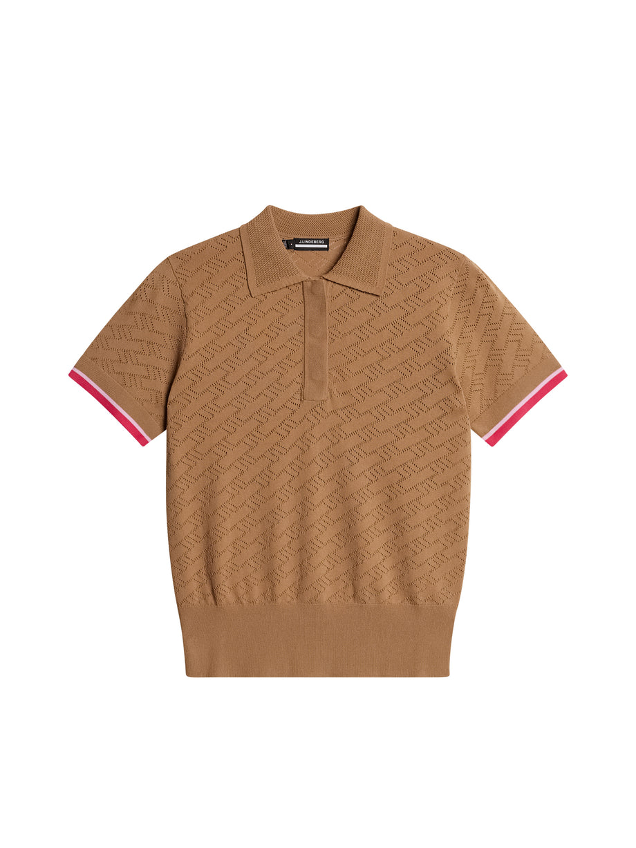 Lomi Knitted Polo Shirt / Tigers Eye