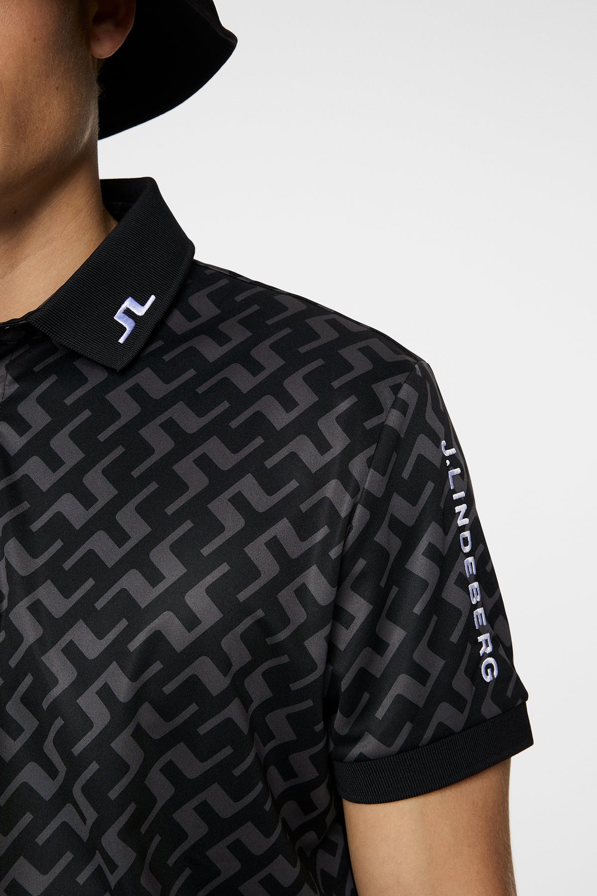 Tour Tech Reg Fit Print Polo / Bias Bridge Black