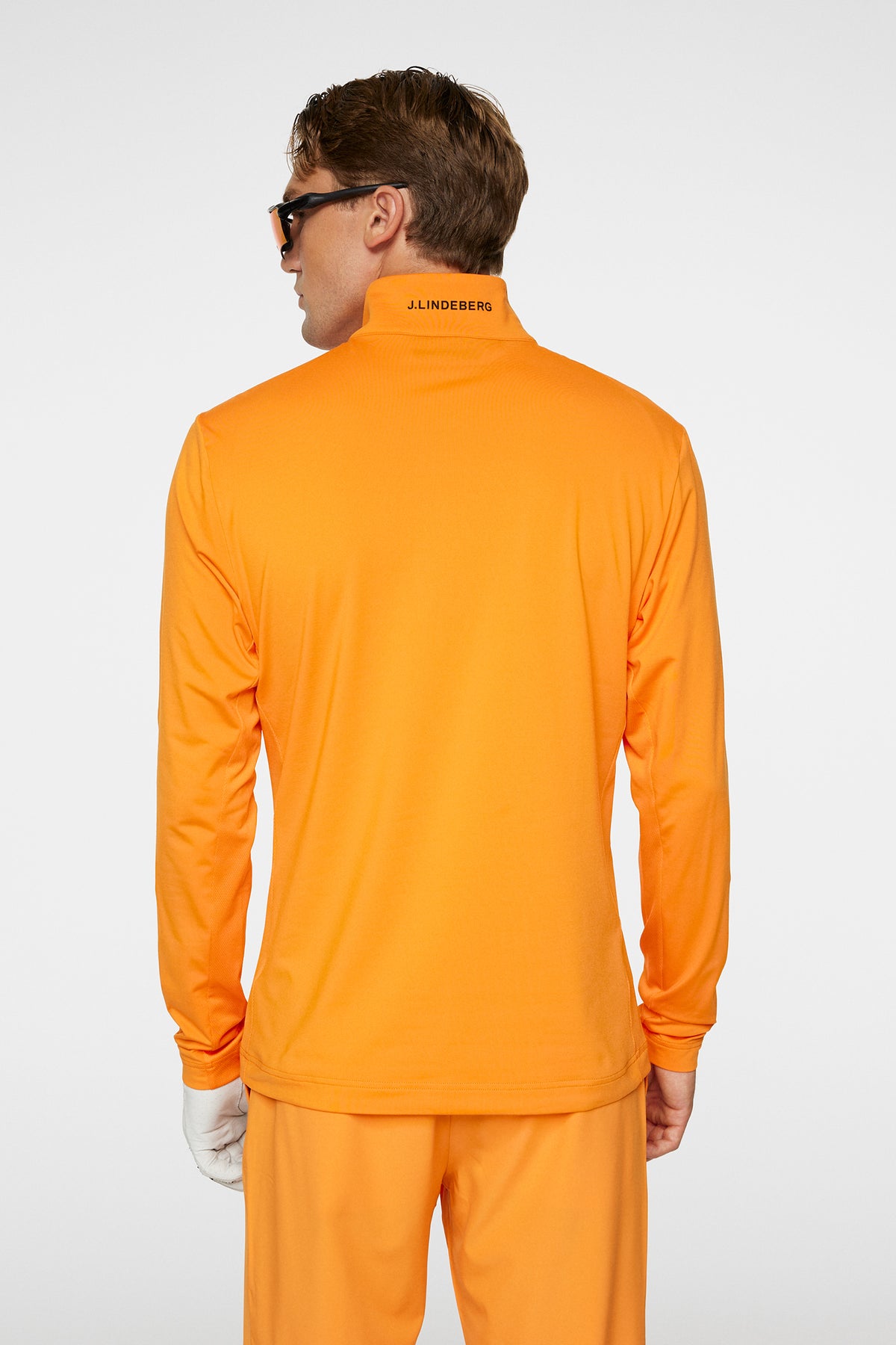 Luke Quarter Zip Mid Layer / Persimmon Orange