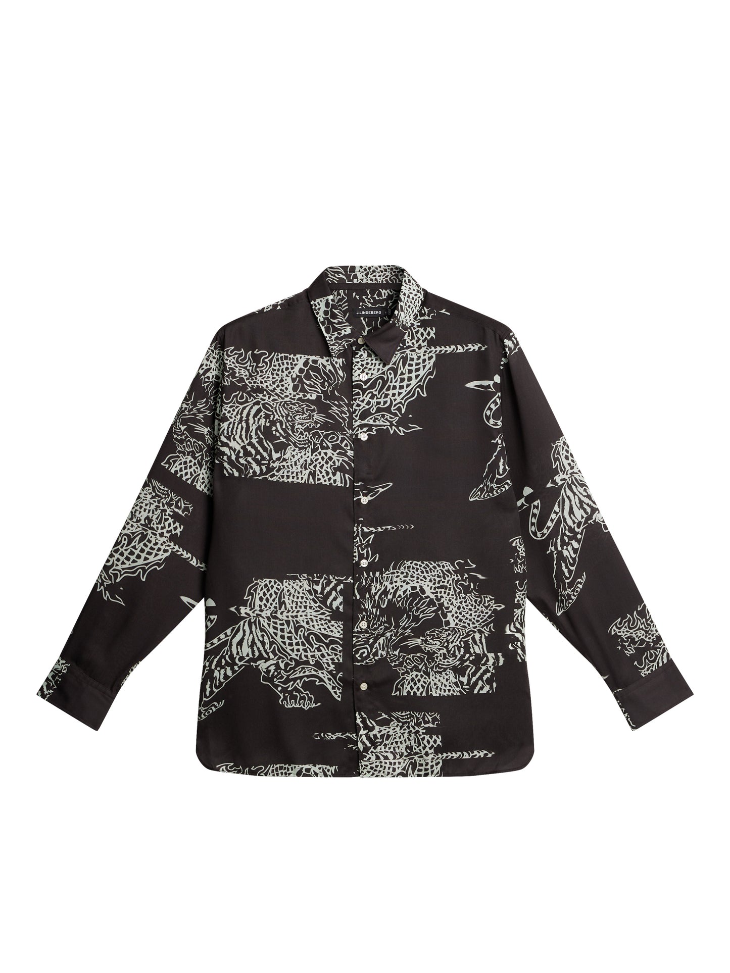 Reg Print Tencel Shirt / Dragon Green L – J.Lindeberg