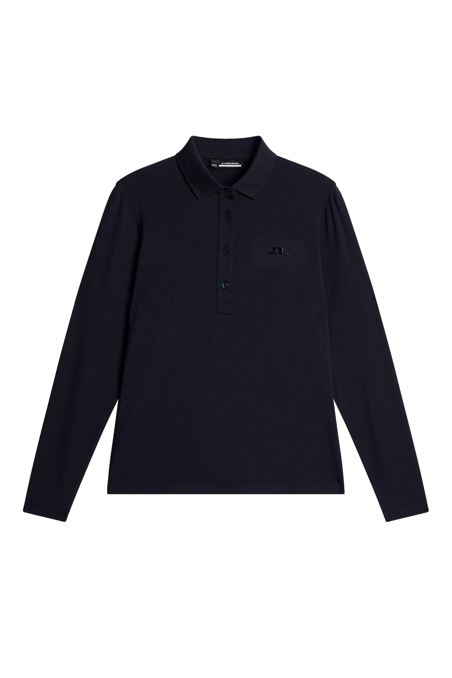 Flor Long Sleeve Polo Navy Melange