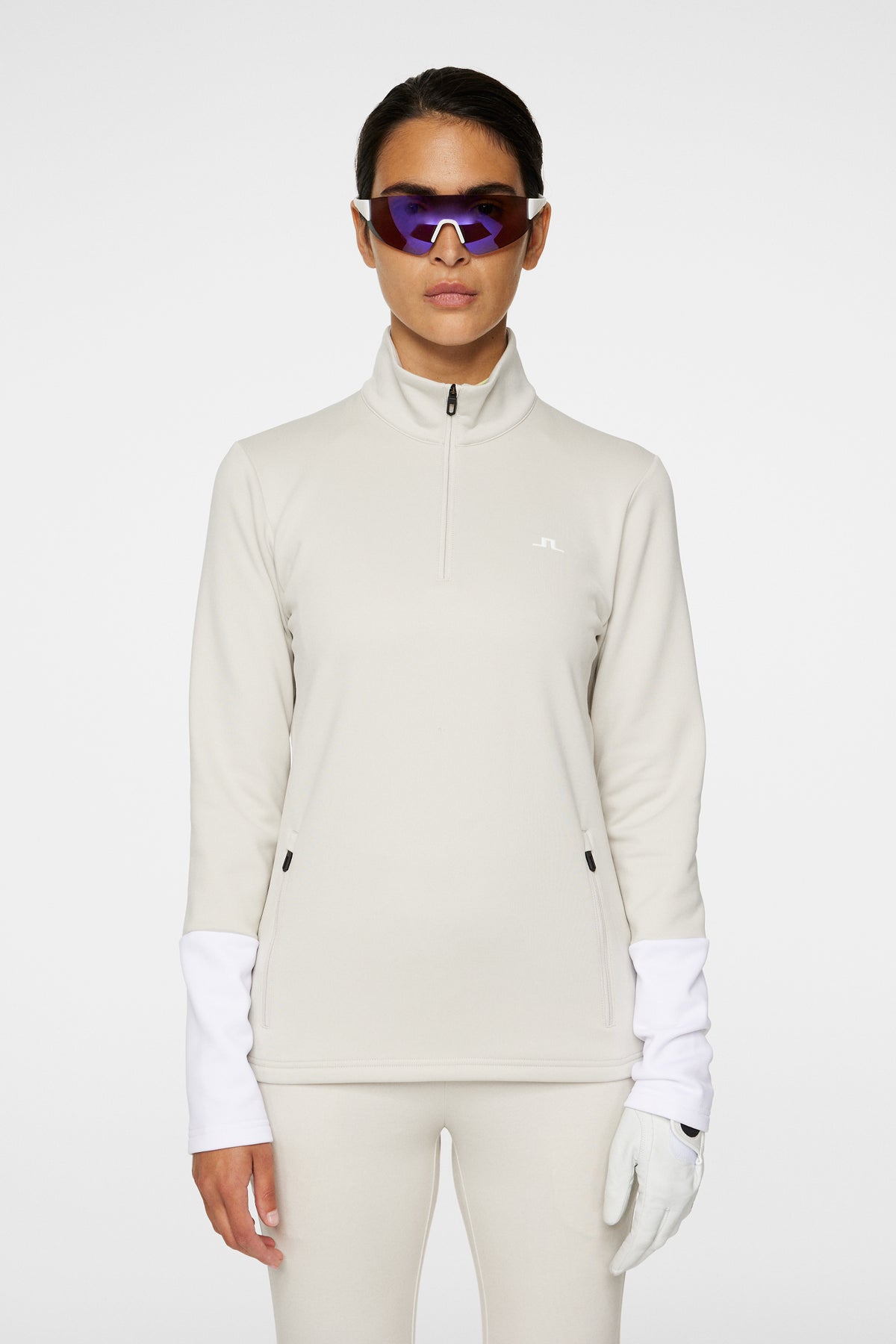 W Aerial Quarter Zip Mid Layer / Moonbeam