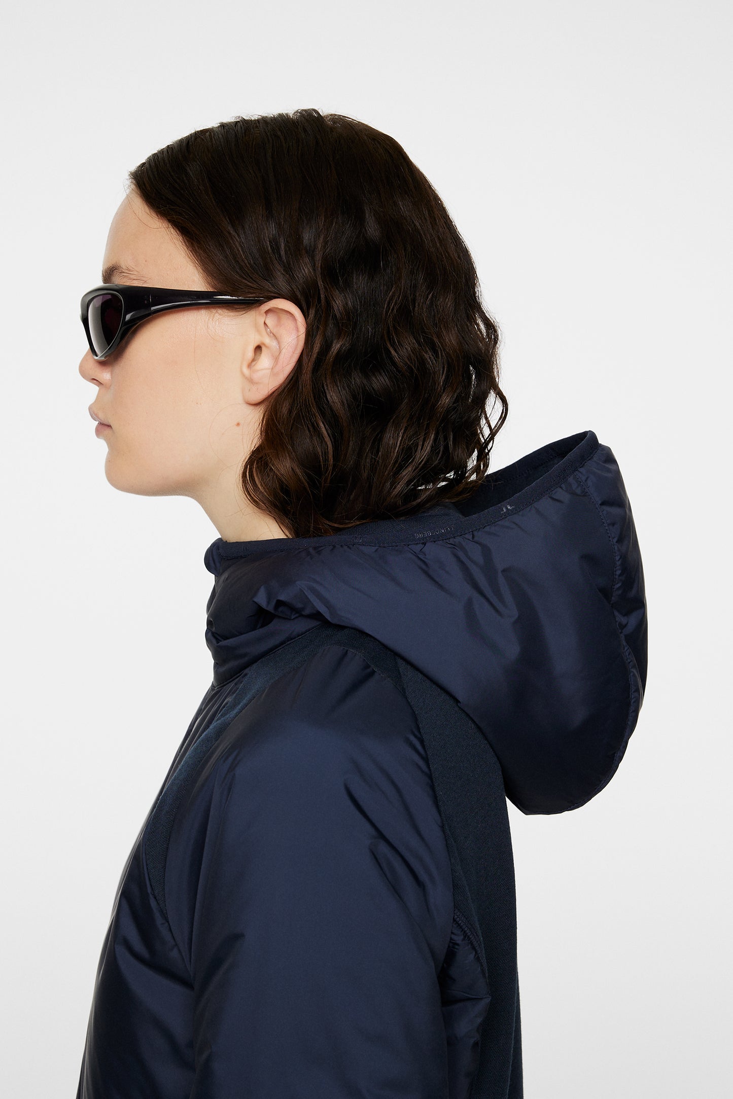 Shona Hybrid Hood Jacket / JL Navy