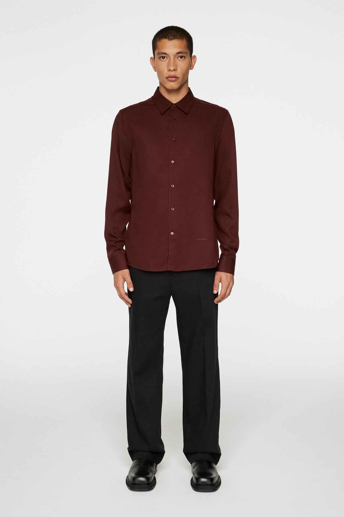 Slim LS Comfort Tencel Shirt / Bitter Chocolate