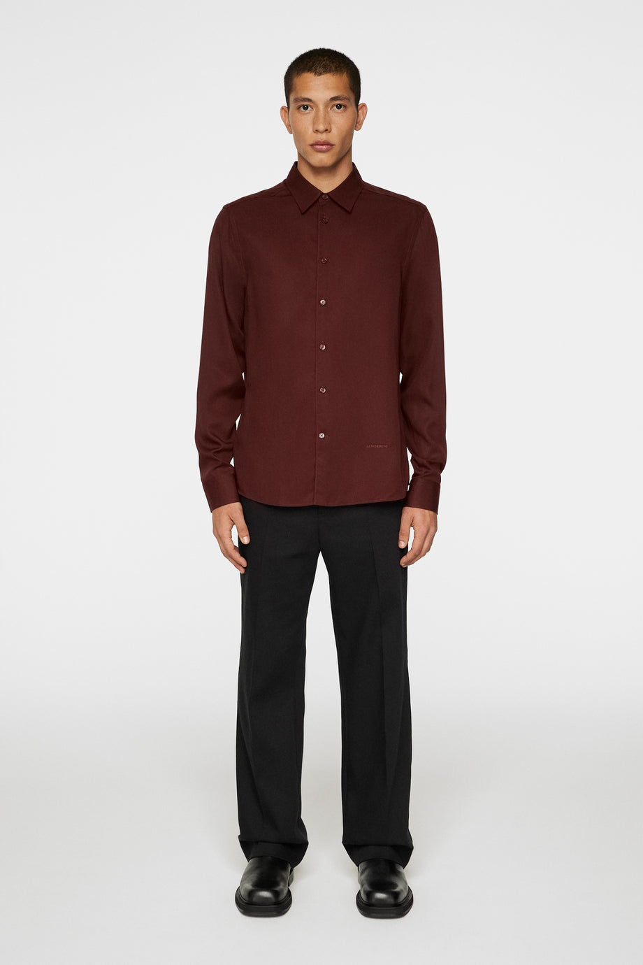 Slim LS Comfort Tencel Shirt / Bitter Chocolate