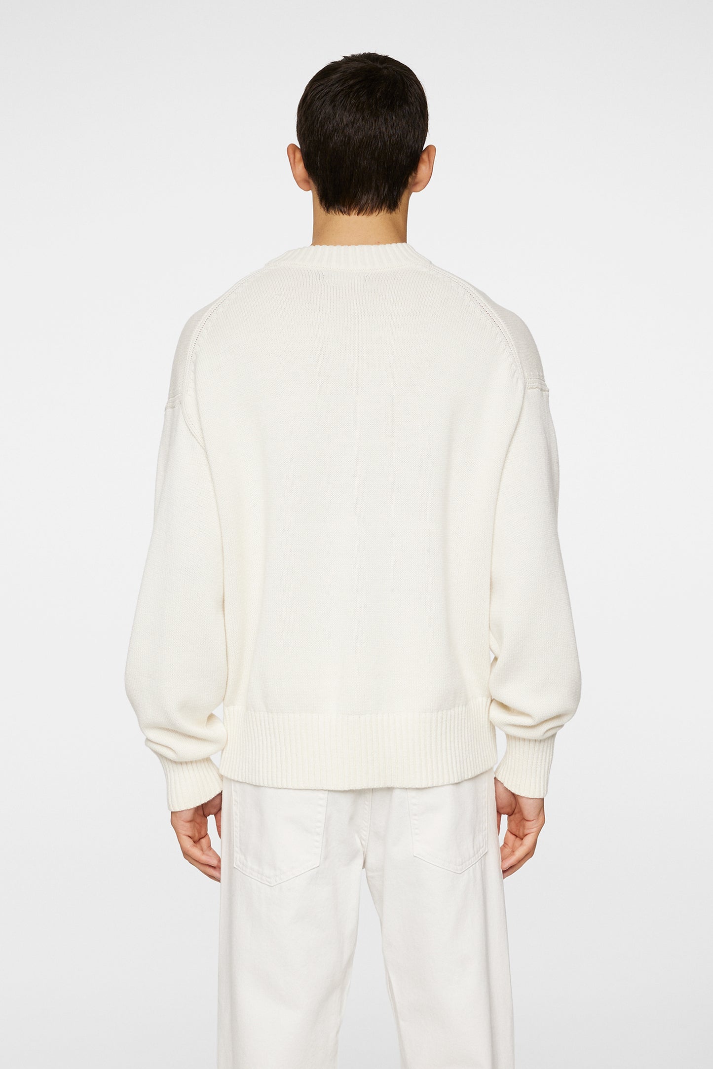 Eddy Cotton Wool Crew Neck / White