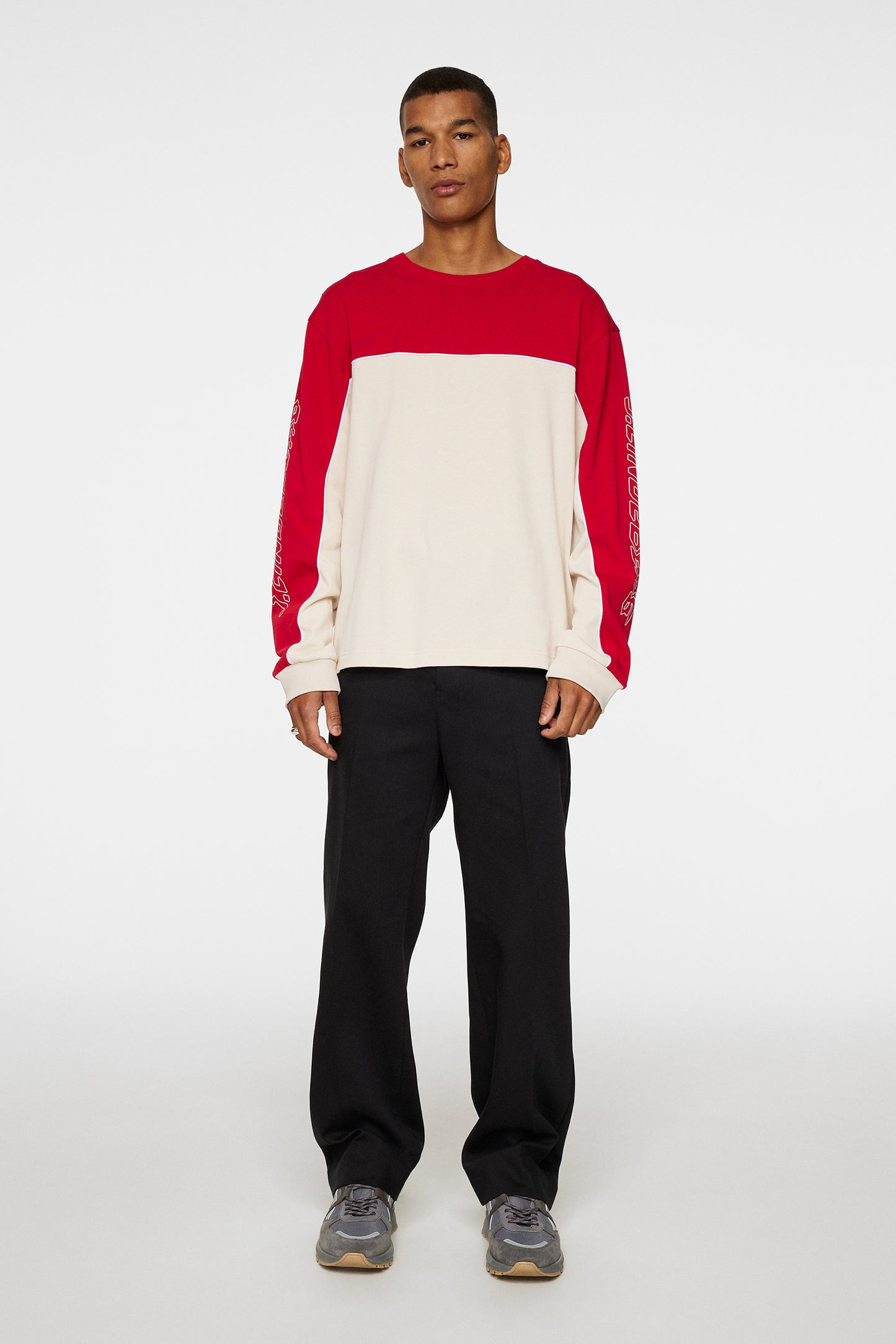 Stanley Panel Longsleeve Tee / Moonbeam – J.Lindeberg