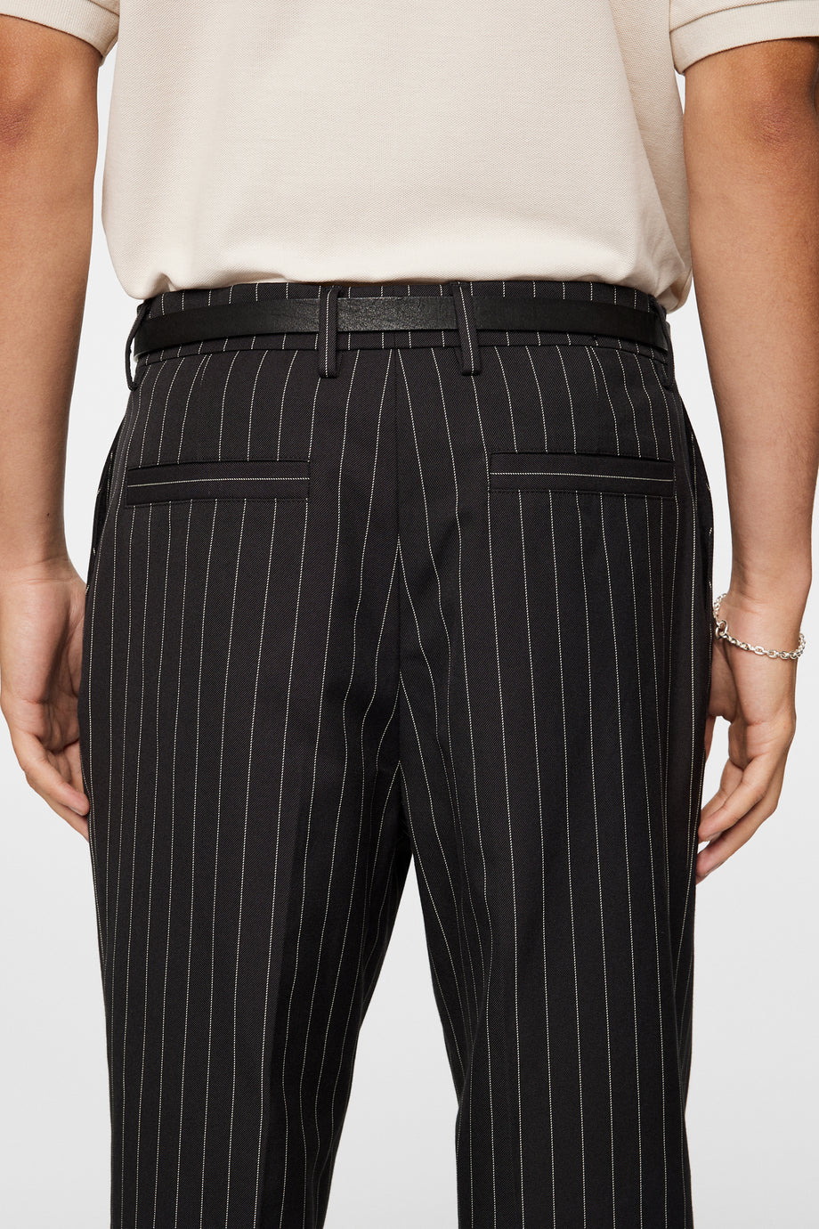 Haij Pin Stripe Pants / Black