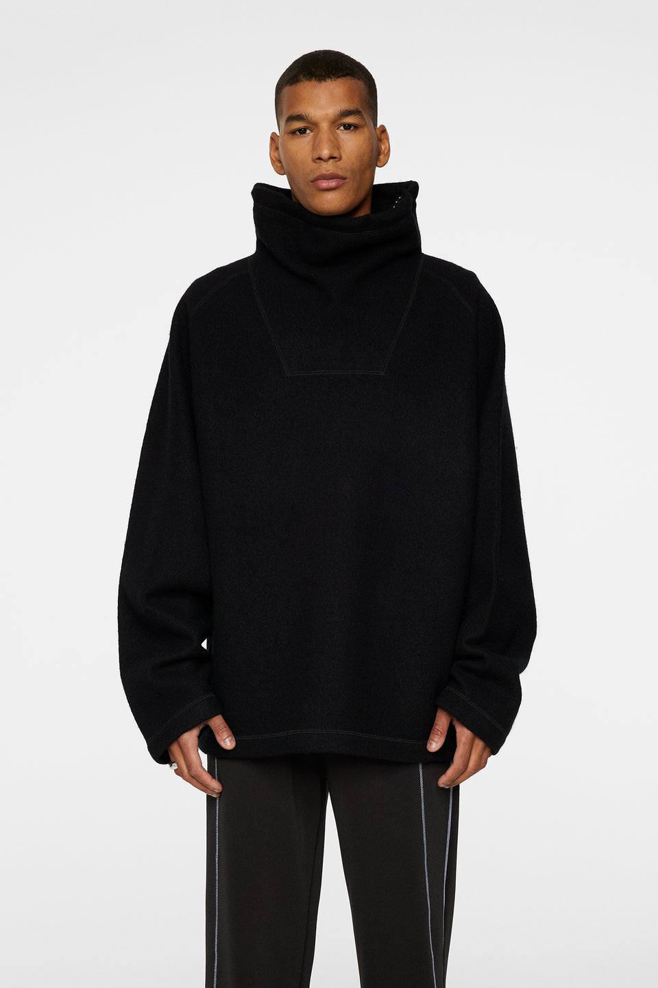 Armond Wool Anorak Sweater / Black