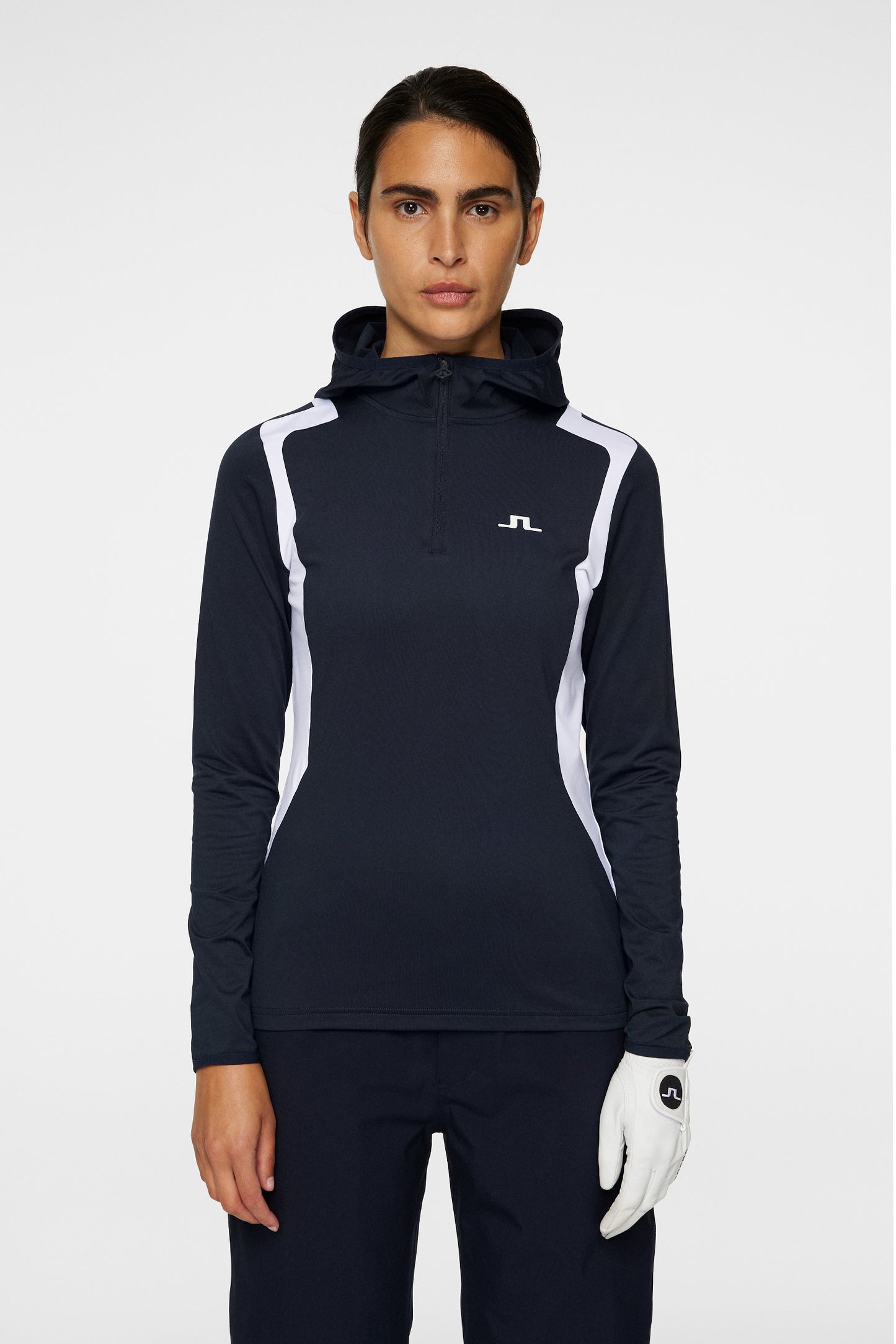 Mae Quarter Zip Hood / JL Navy