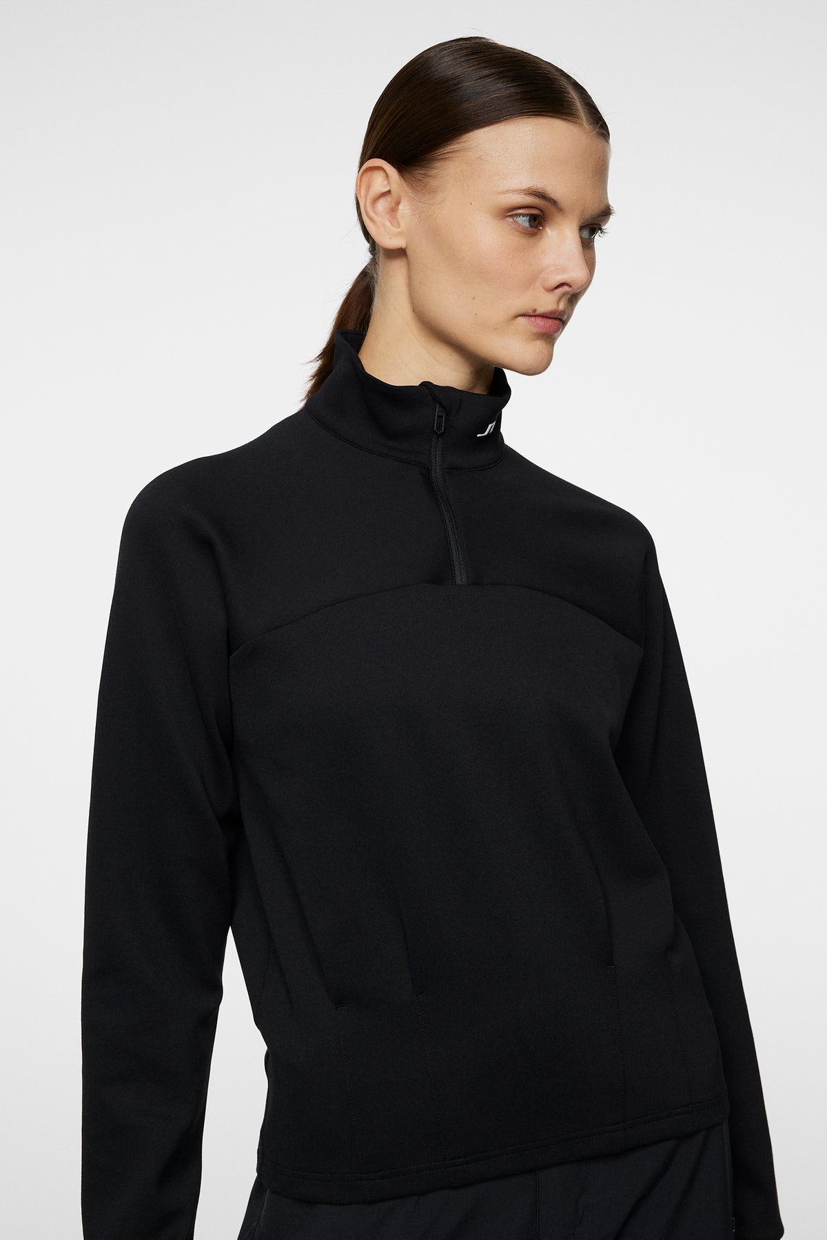 Jodi Quarter Zip Sweatshirt / Black