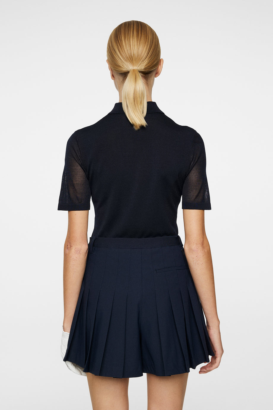 Amandine Knitted Polo / JL Navy