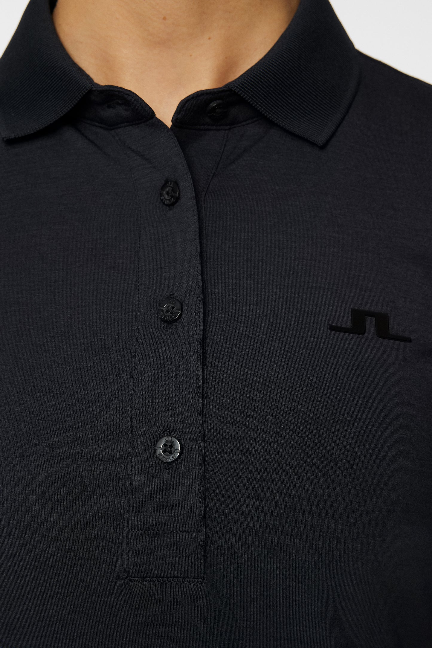 Flor Long Sleeve Polo / Black