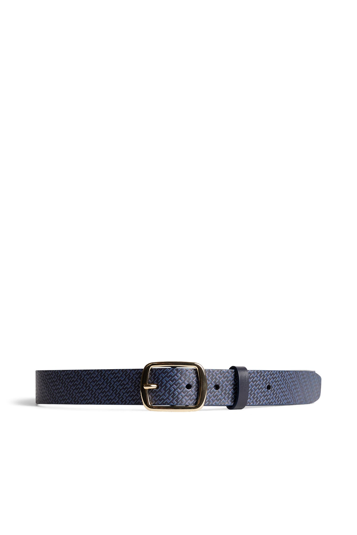 Bibbi Leather Belt / Bias Bridge Navy