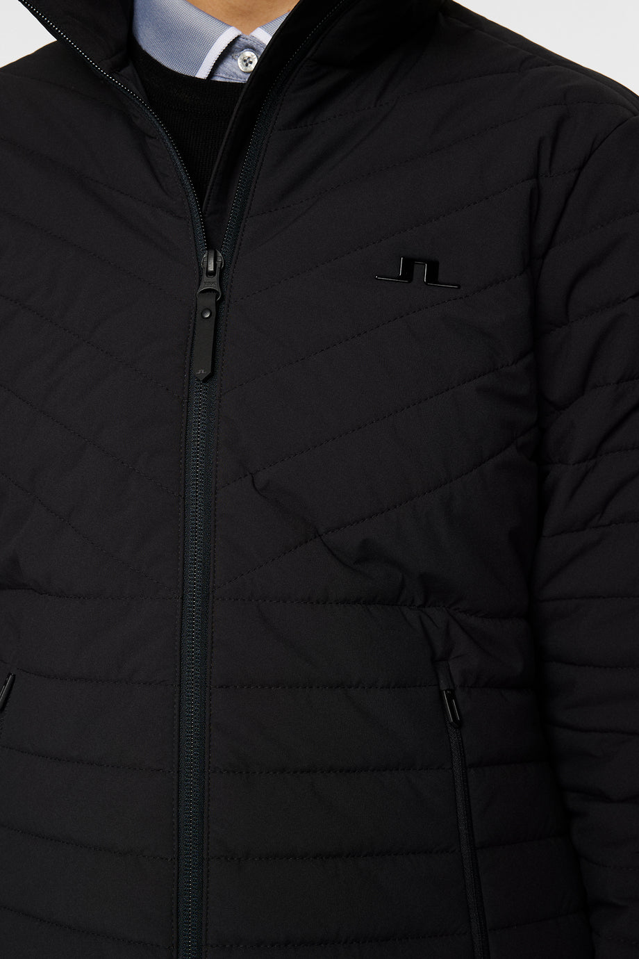 Marble Quilted Jacket / Black