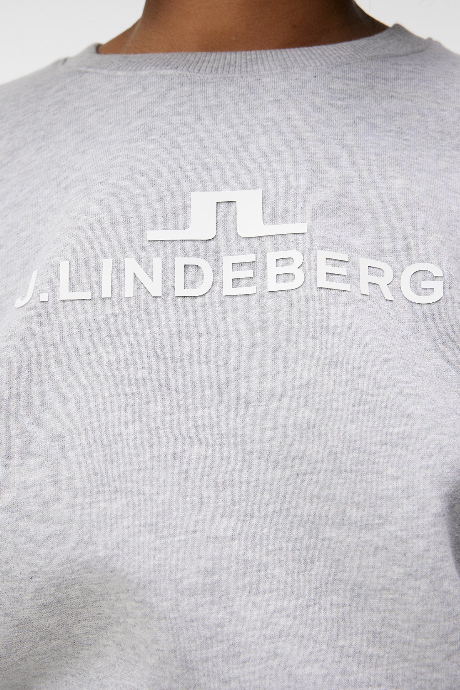 W Alpha Crew Neck / Light Grey Melange – J.Lindeberg