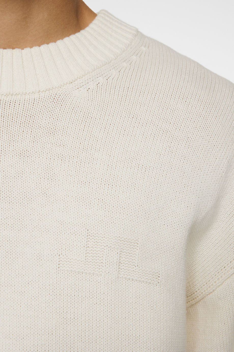 Eddy Cotton Wool Crew Neck / White