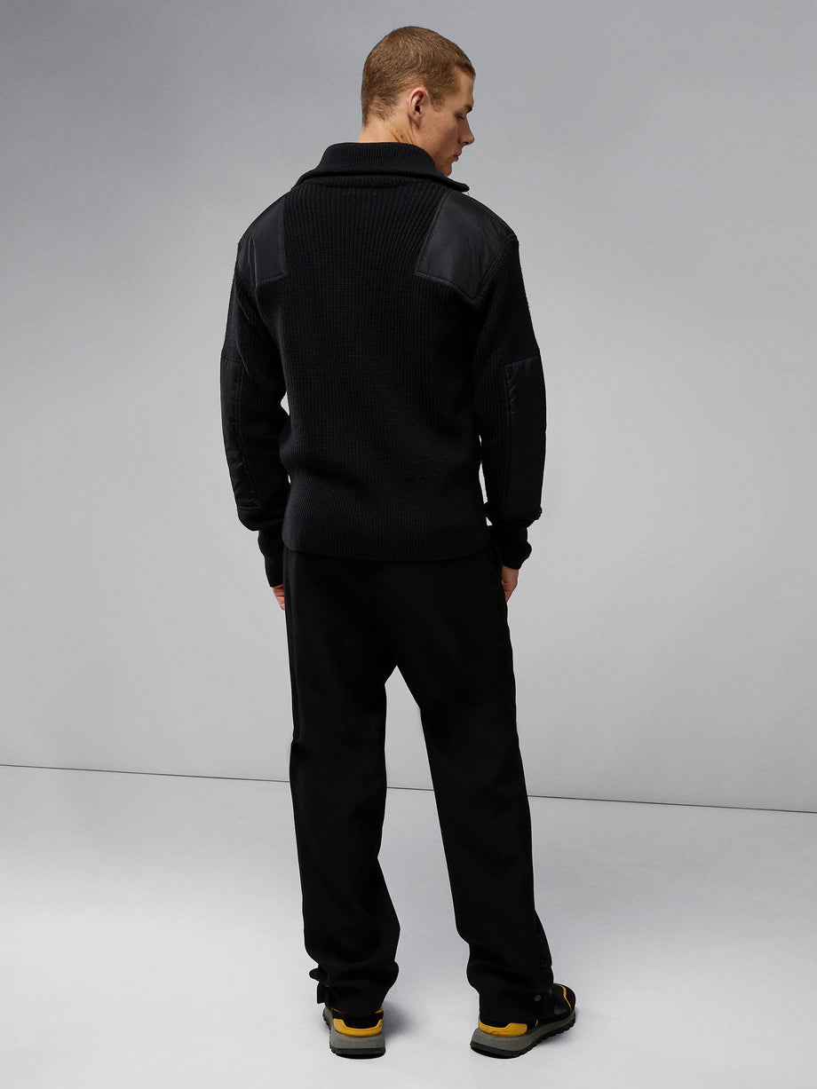 Ethan Chunky Half Zip / Black