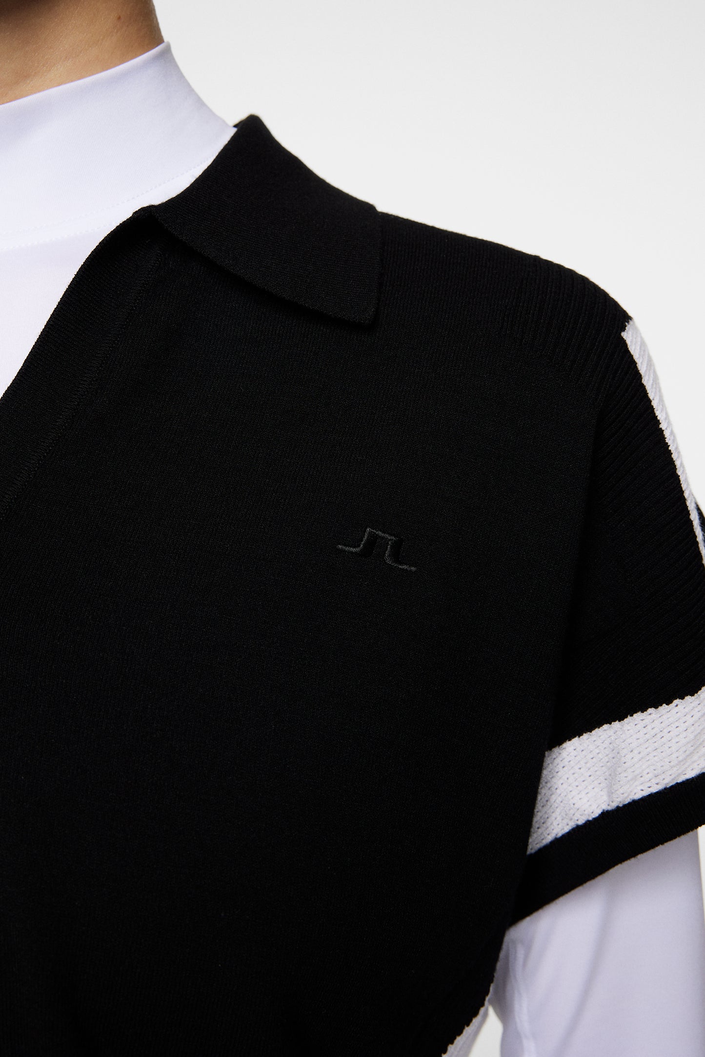 Vita Knitted Polo Shirt / Black