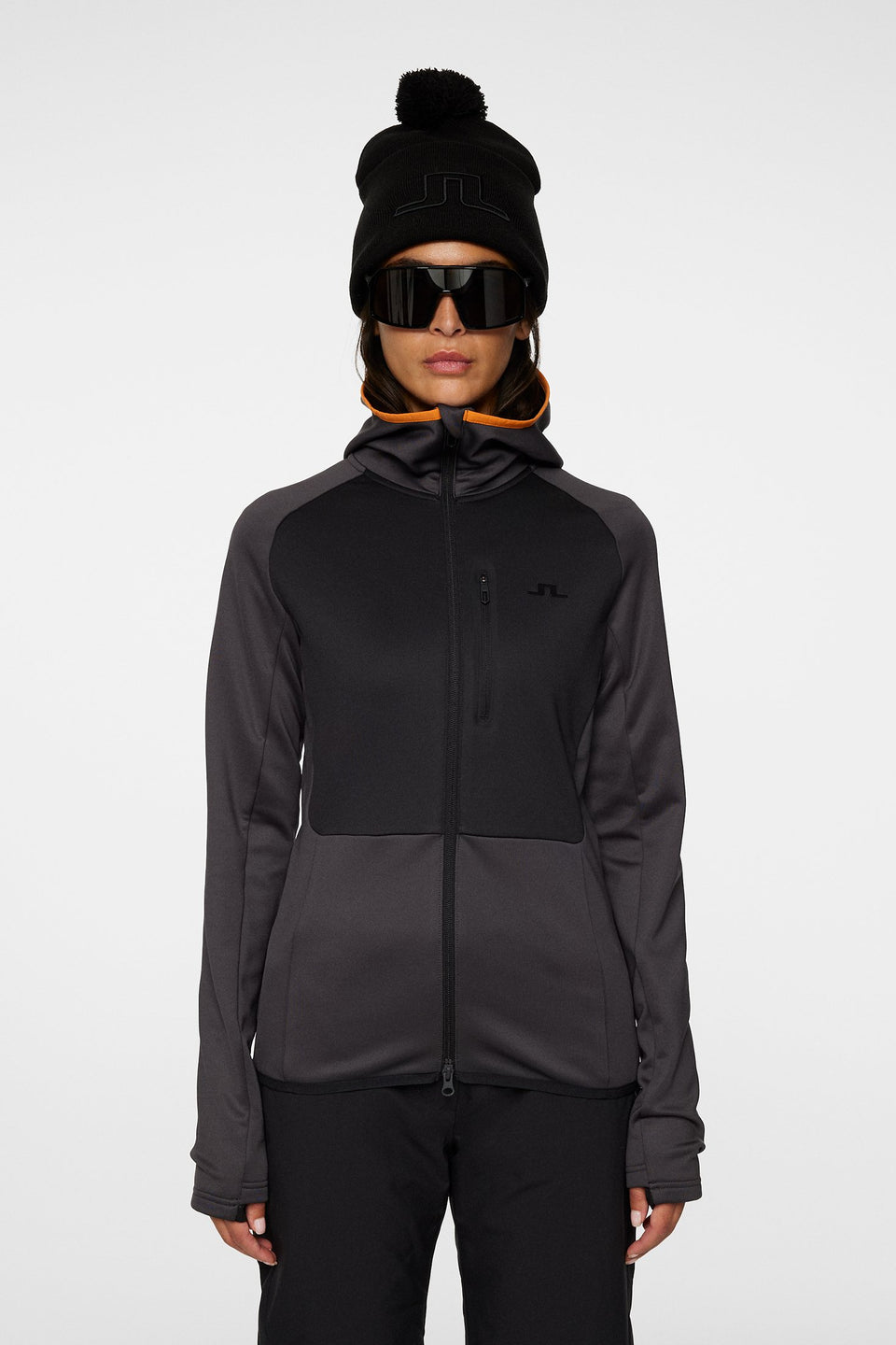 Elana Full Zip Hood / Asphalt