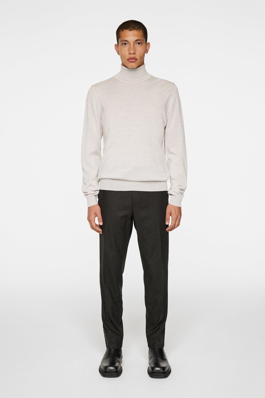 Kaden Merino Turtleneck / Moonbeam Melange