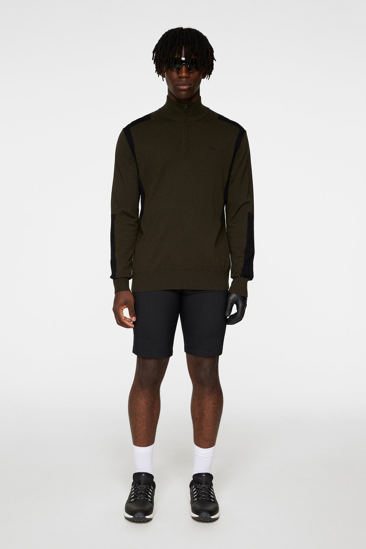 Kendrick Knitted Zip Sweater / Forest Green