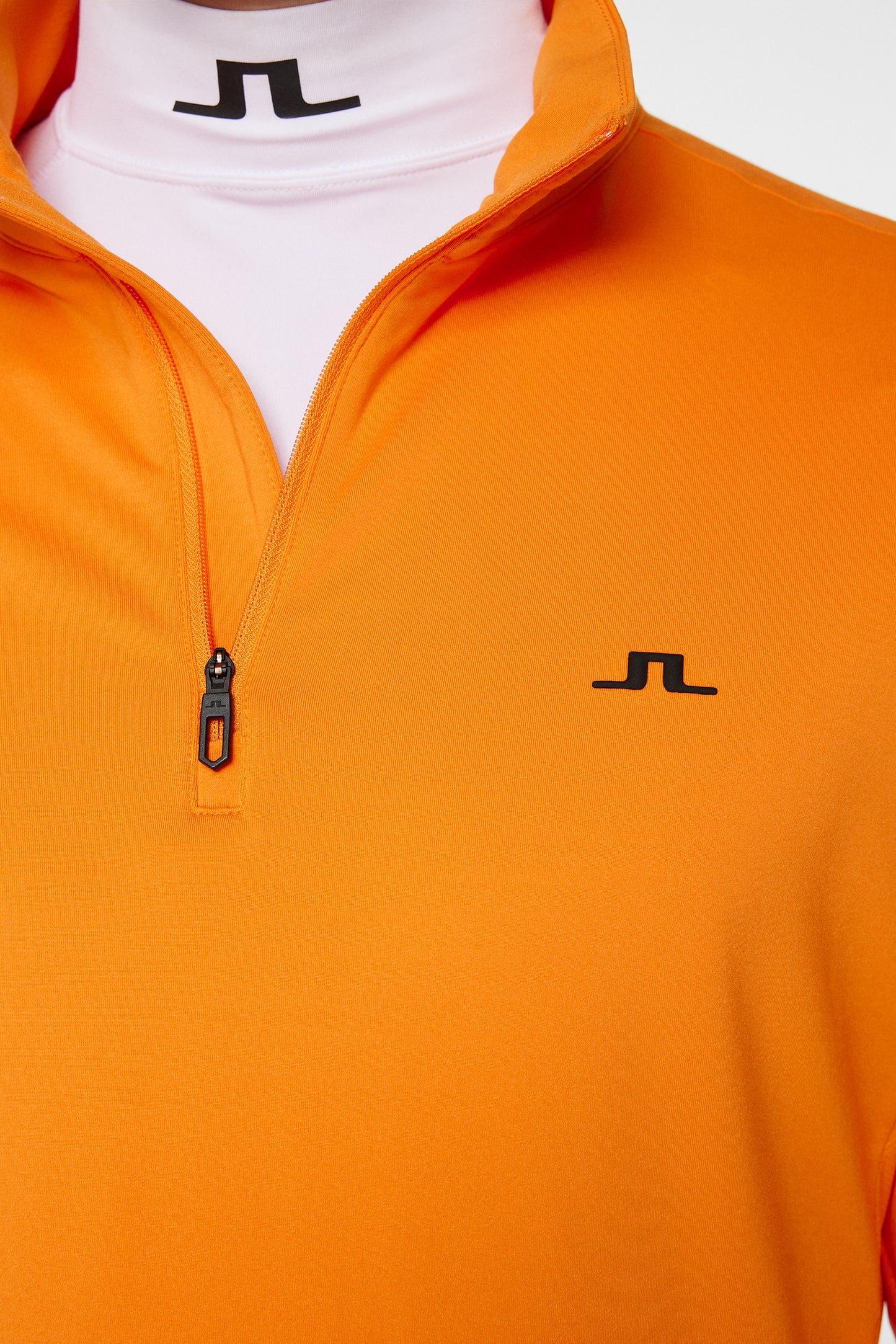 Luke Quarter Zip Mid Layer / Persimmon Orange