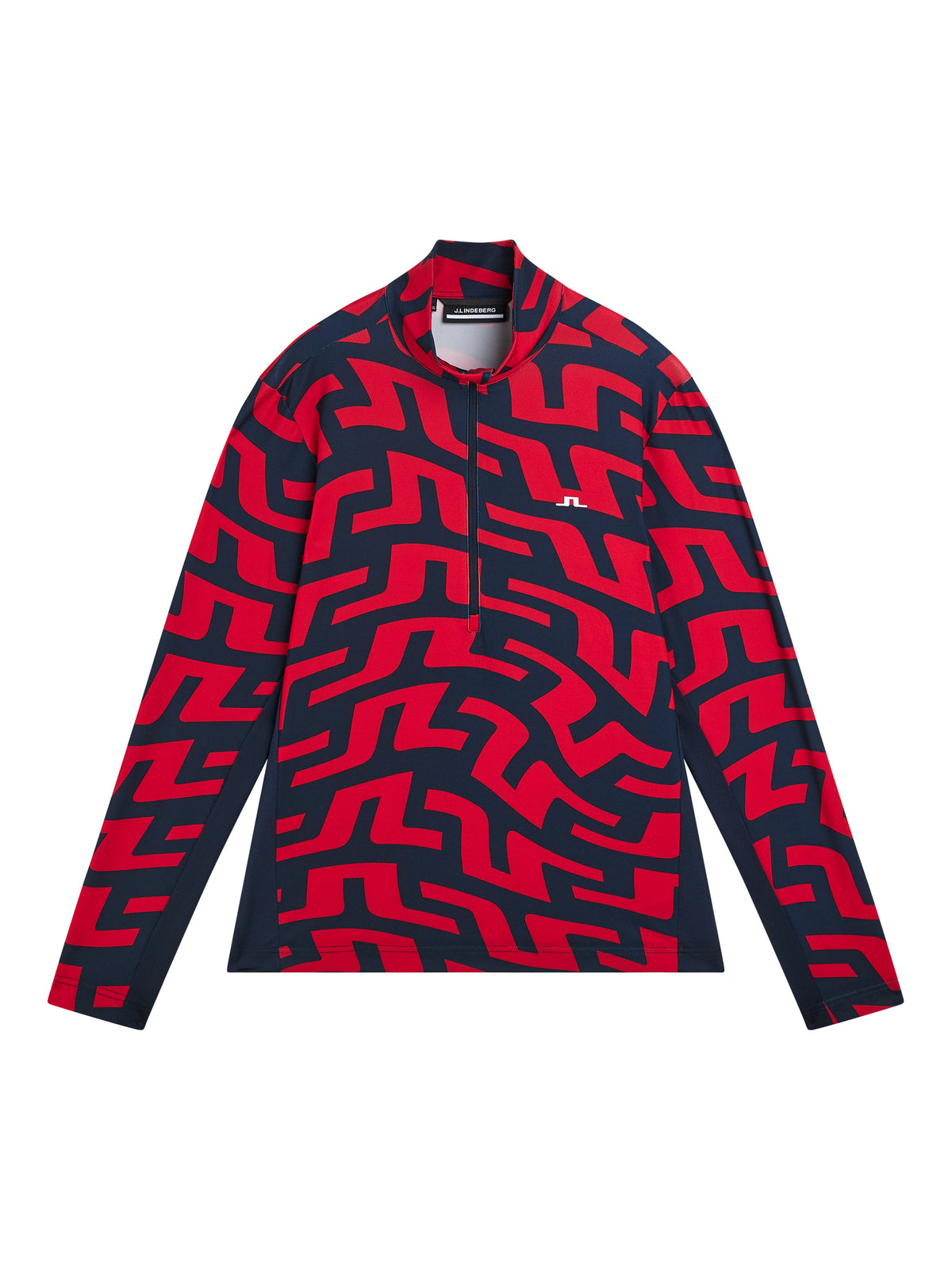 Luke Print Half Zip Mid Layer / Bridge Swirl Red