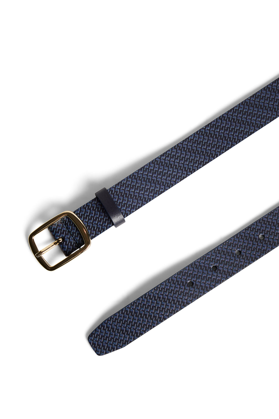 Bibbi Leather Belt / Bias Bridge Navy