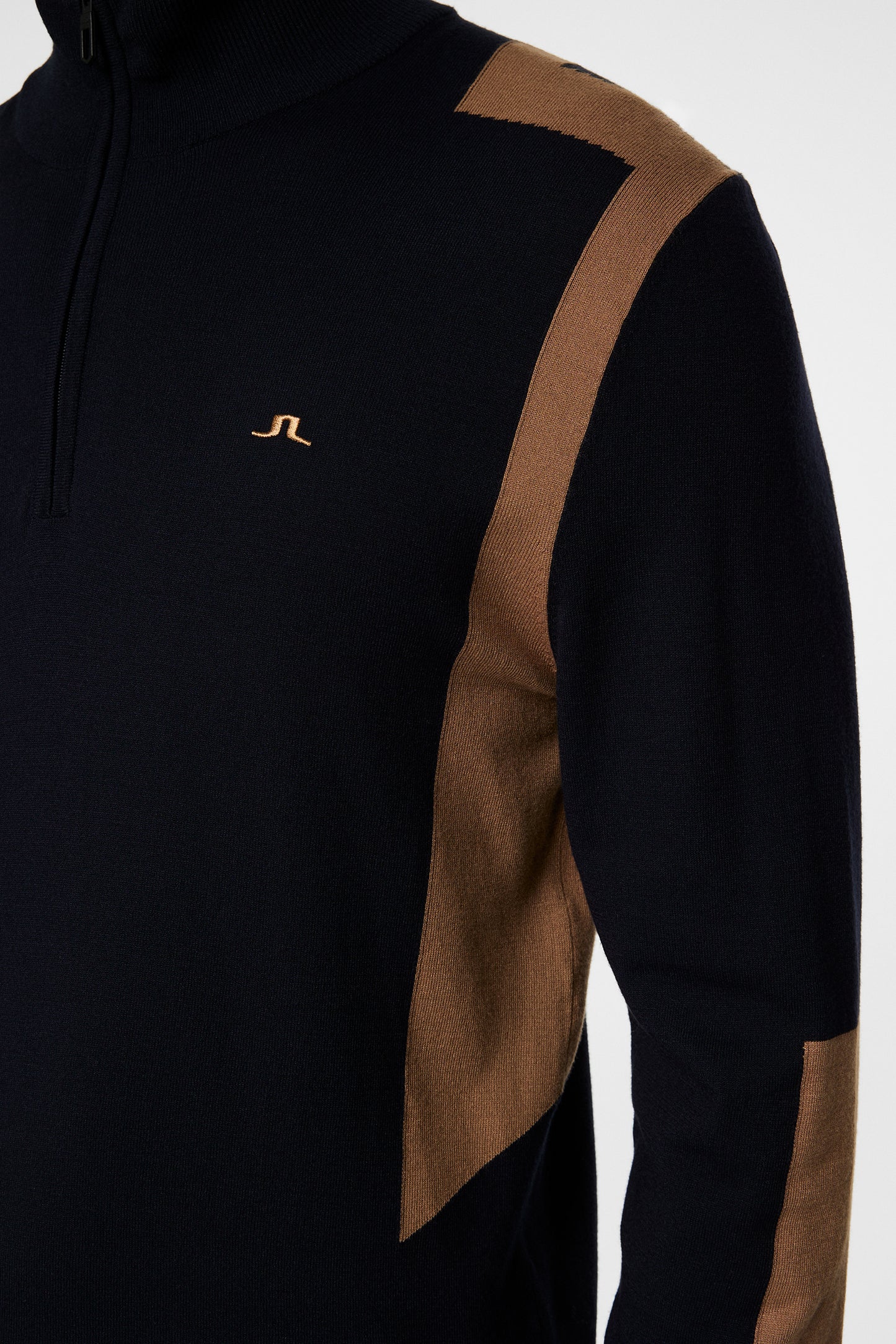 Kendrick Knitted Zip Sweater / Tigers Eye