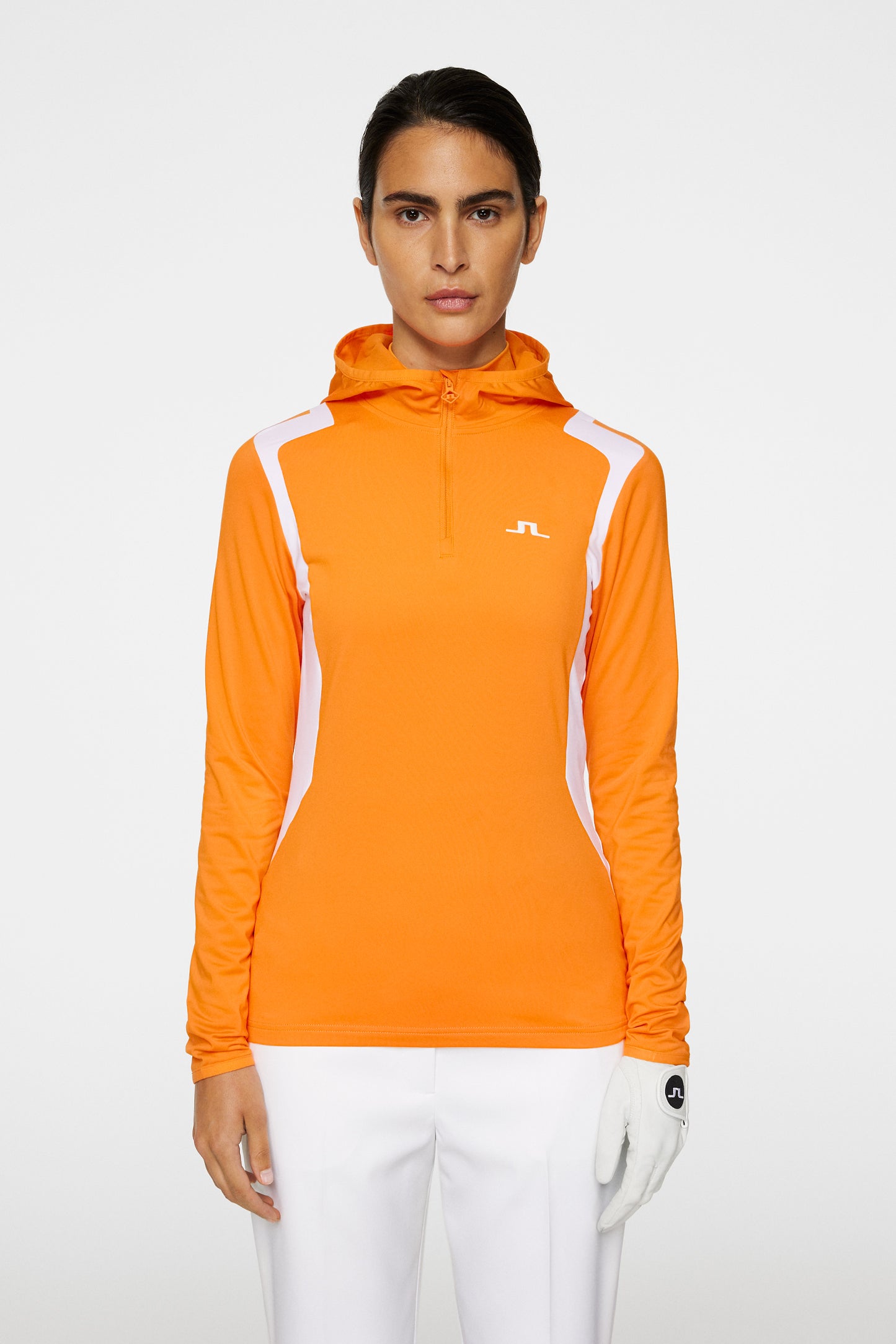 Mae Quarter Zip Hood / Persimmon Orange