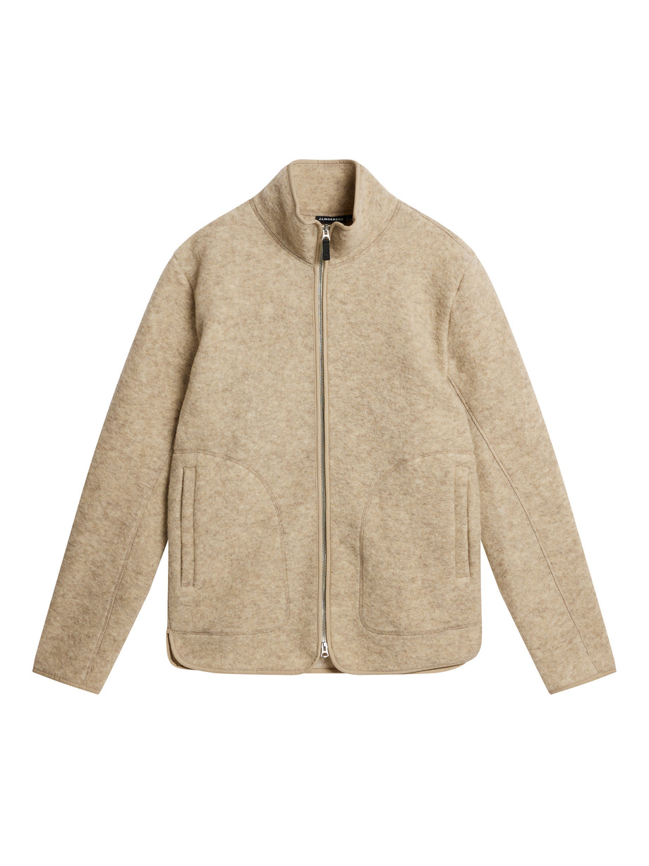 Grey Golf half-zip recycled-fibre blend jacket