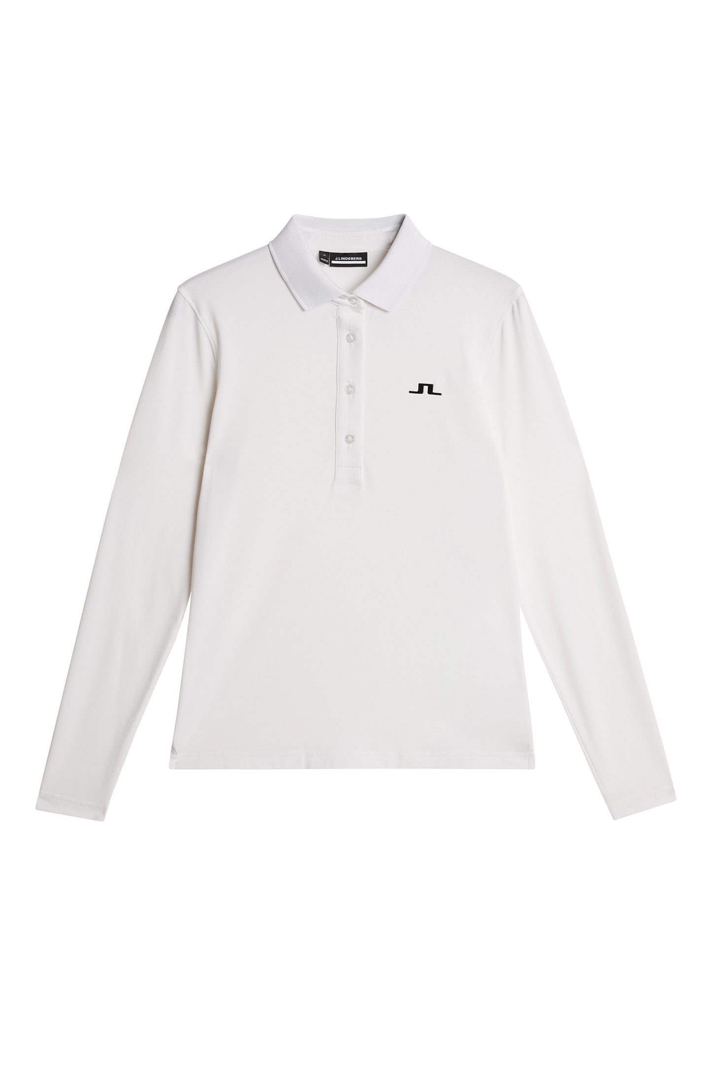 Flor Long Sleeve Polo / White