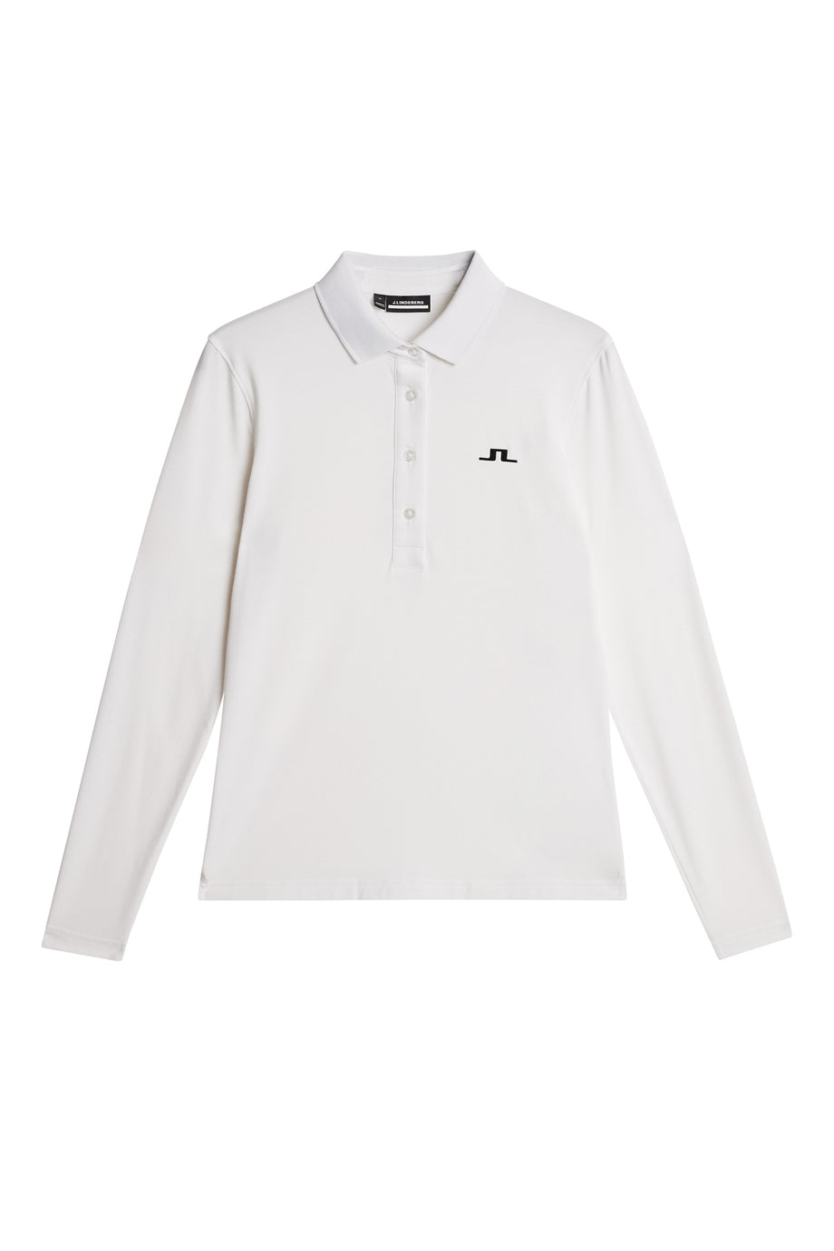 Flor Long Sleeve Polo / White