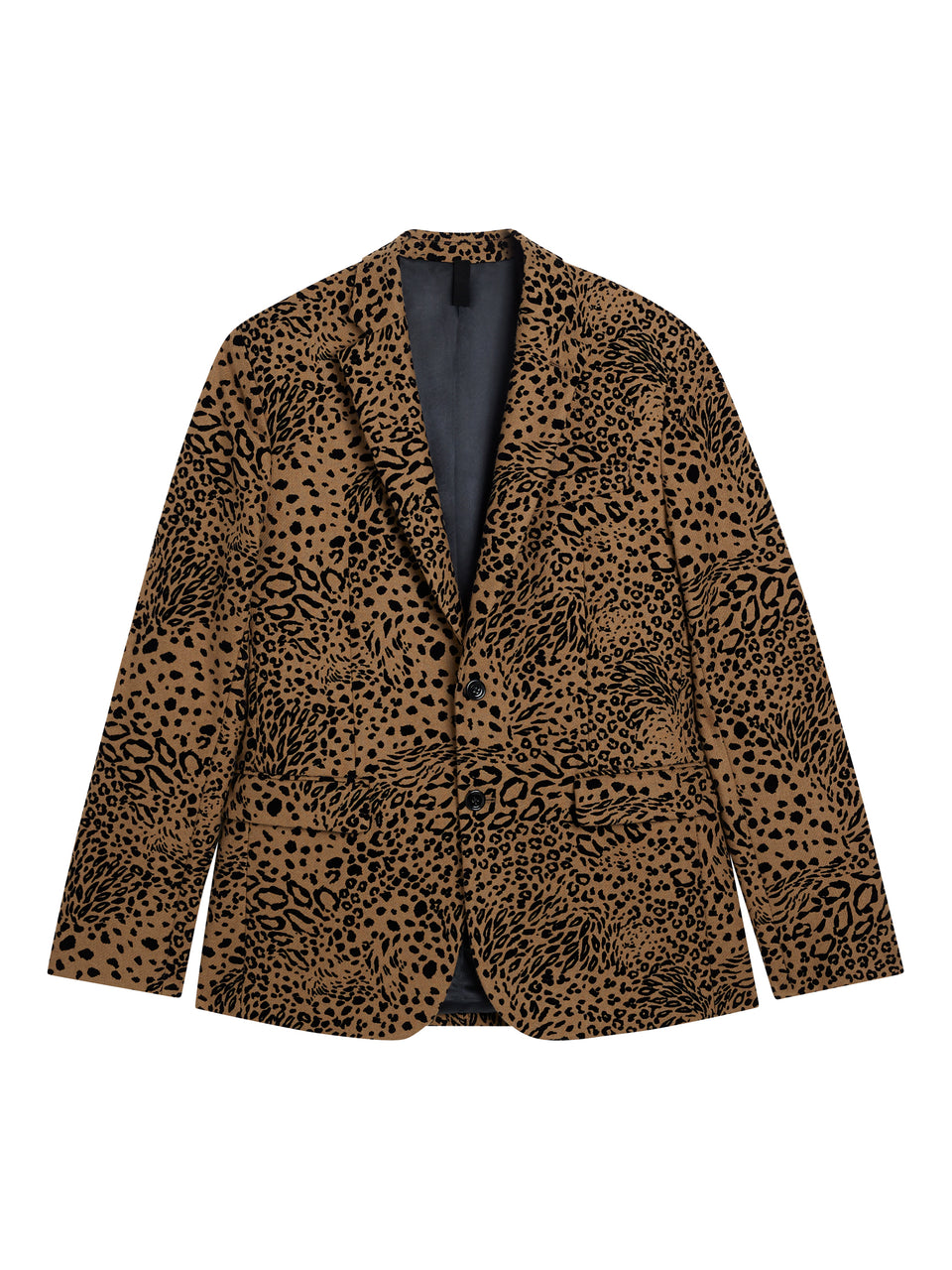 Elton Flock Leopard Blazer / Chipmunk